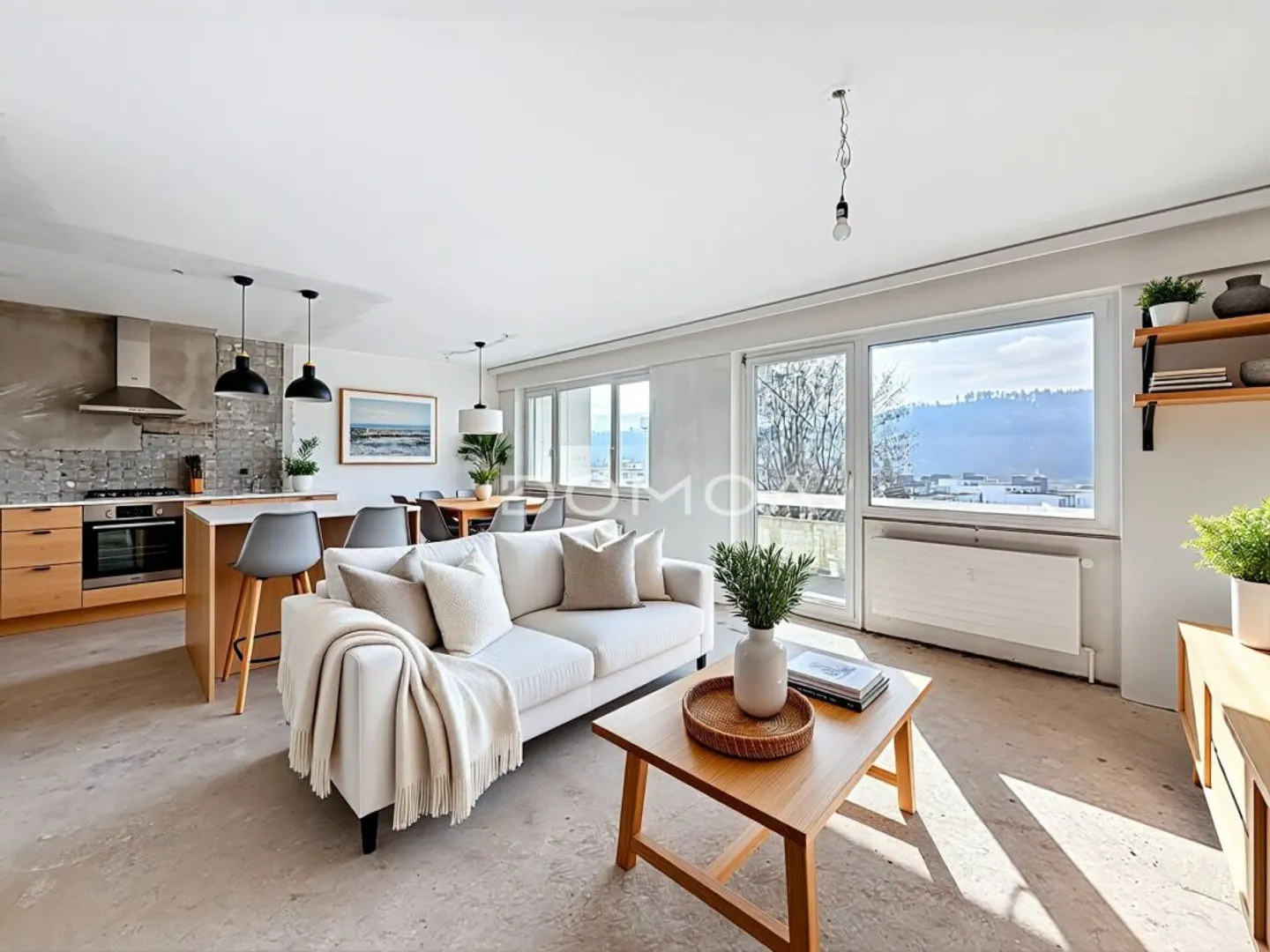 Appartement 3,5 pièces à rénover, lumineux avec balcon et piscine - Environnement verdoyant - Photo 2 sur 8