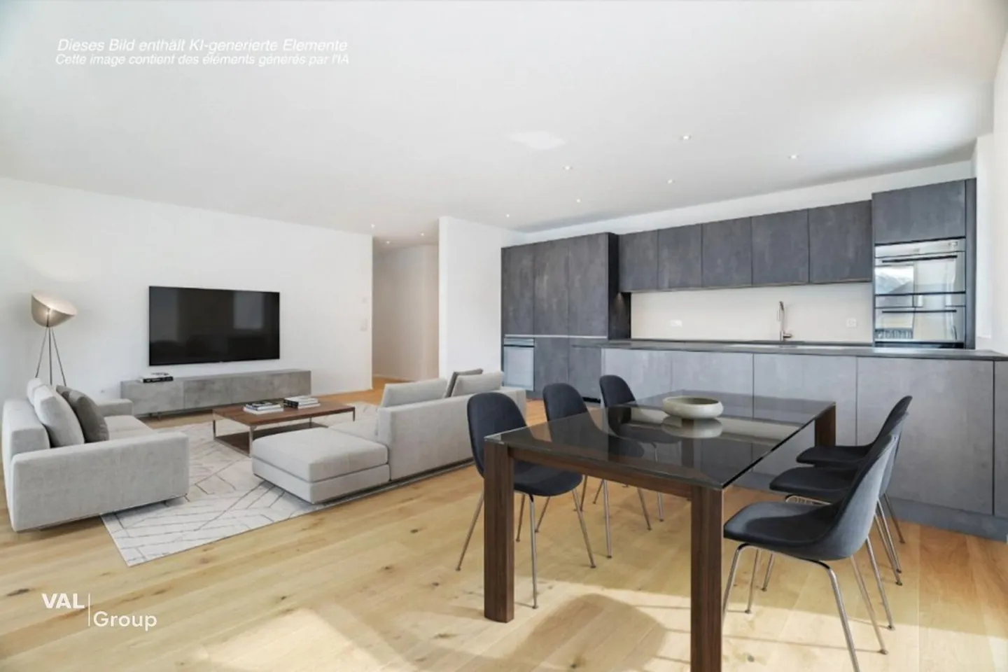 Moderne Attikawohnung in Visp - Foto 2 von 13