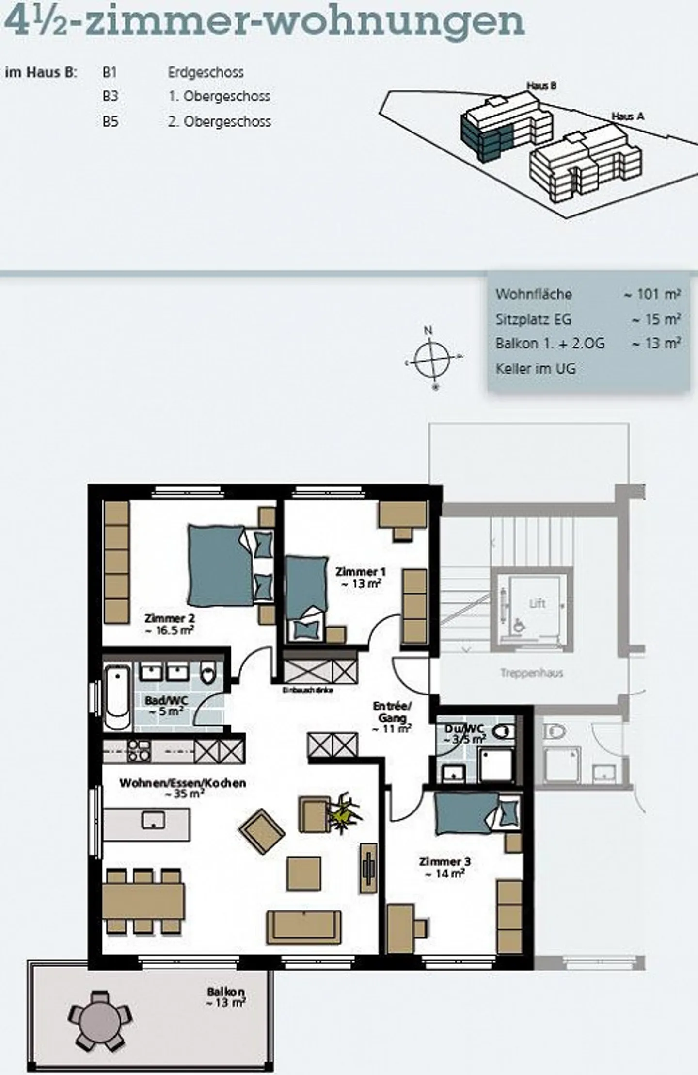 Beaux appartements de 4,5 pièces dans un bon emplacement - Photo 11 sur 11