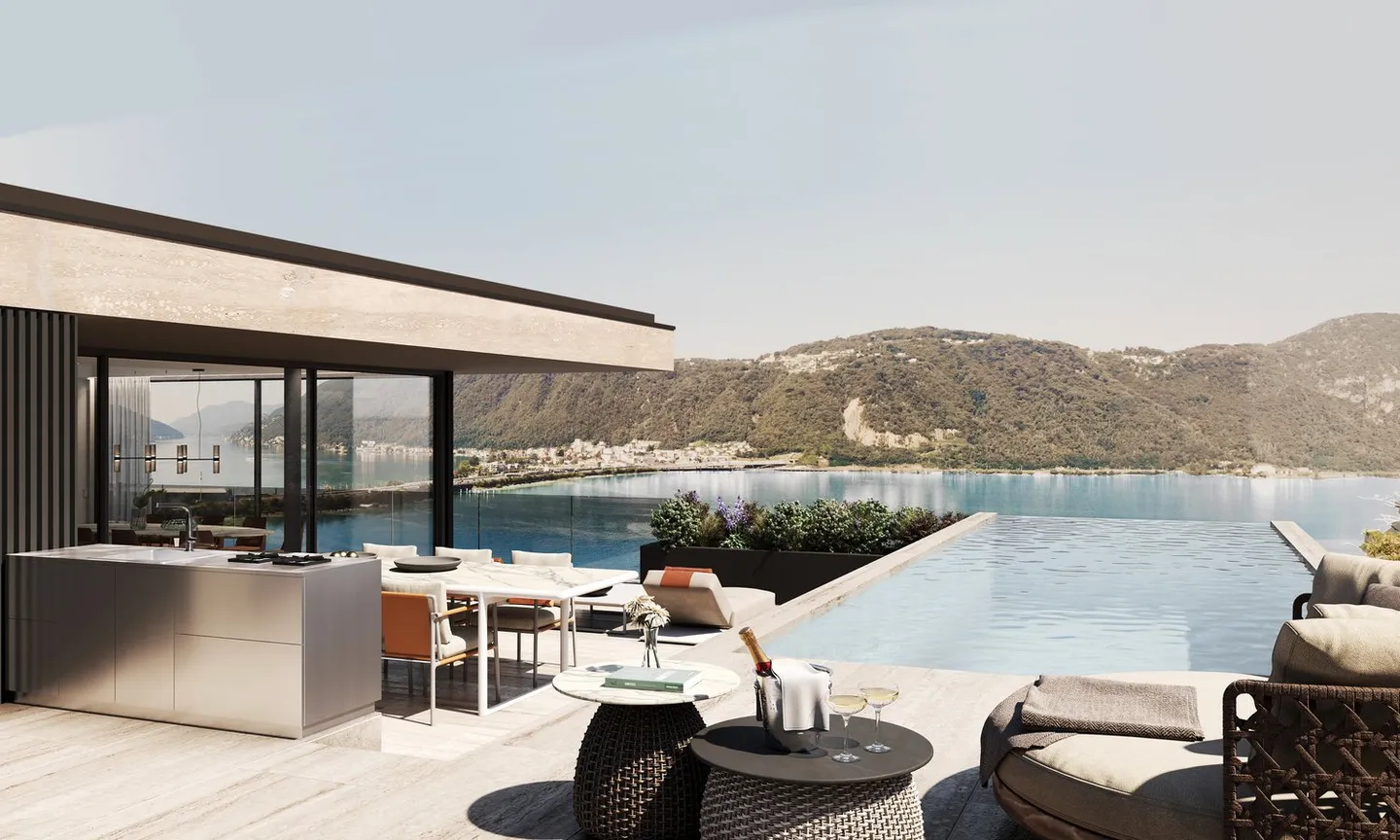 Attic-Duplex 5.5 Rooms with Infinity Pool – Residenz Foresta, Lugano - Photo 1 of 16