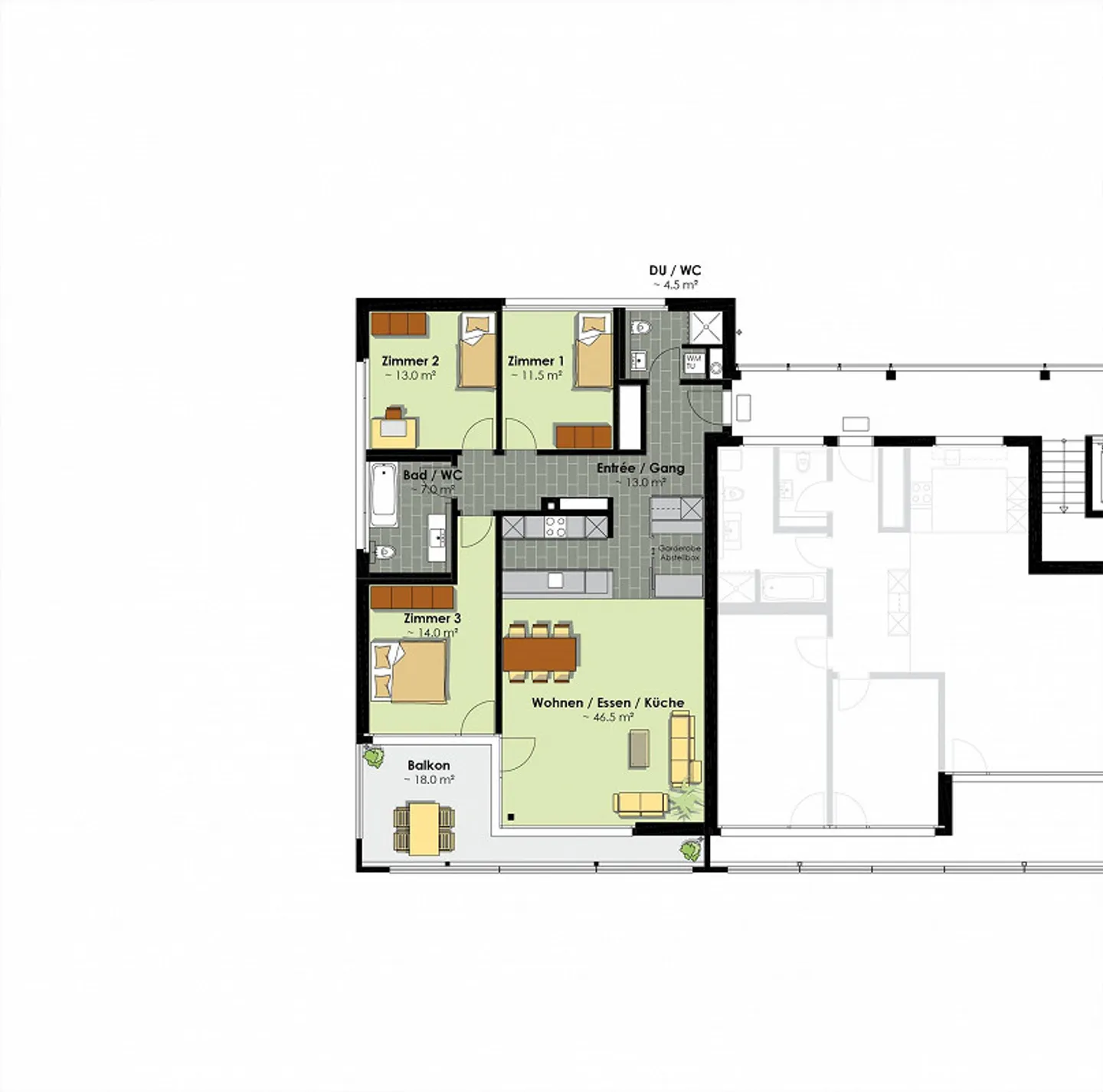 Appartamento da sogno 4 1/2 locali al piano terra - Foto 3 di 3