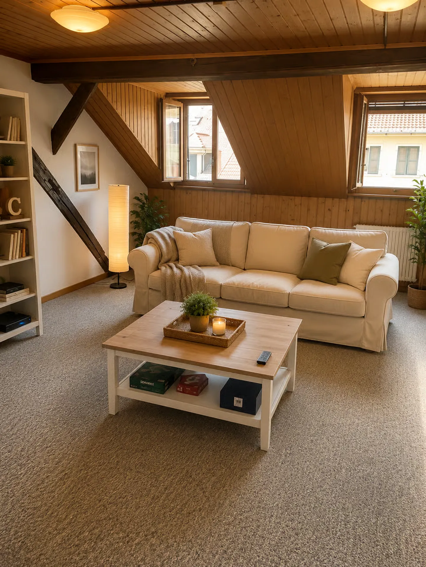 Zu vermieten - Charmante 3,5-Zimmer-Wohnung im Dachgeschoss in Romont - Foto 3 von 6