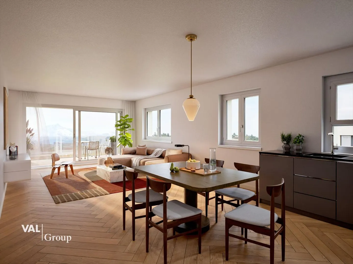 Appartement moderne 2,5 pièces avec vue sur la vallée - Photo 4 sur 8