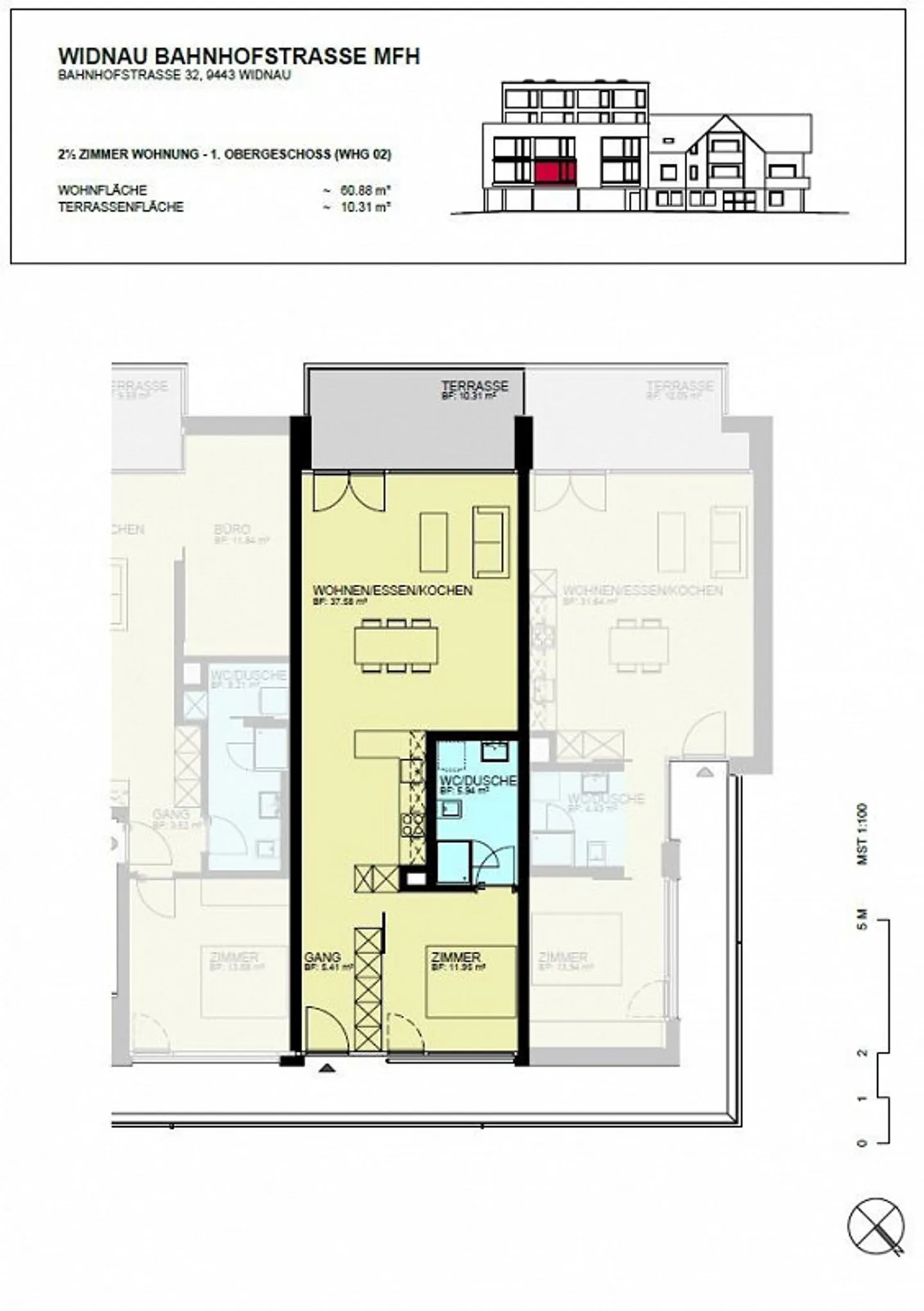 Eine helle 2.5 Zimmer Wohnung erwartet Sie! ab 01.02.2026 - Foto 10 von 10