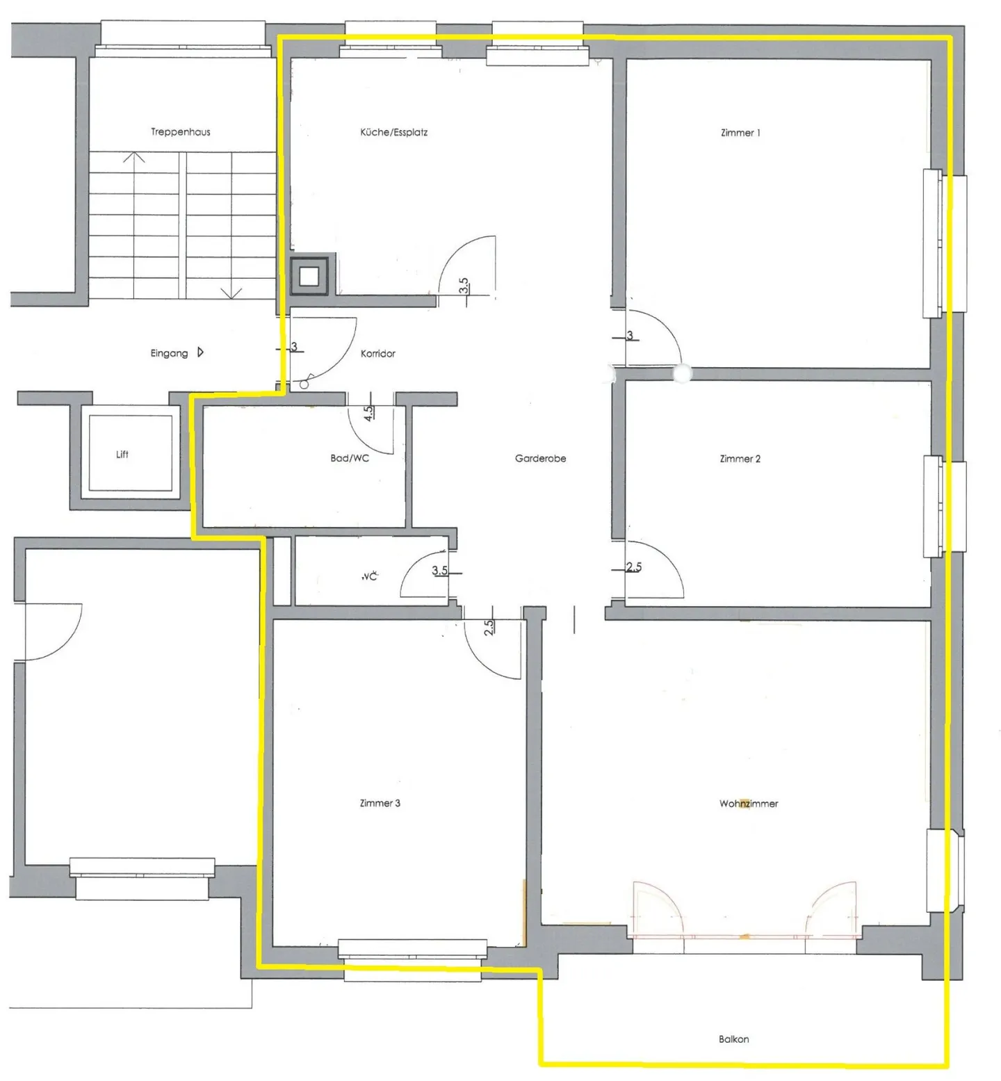 Great and renovated 4.5-room apartment for long-term rent - Photo 6 of 6