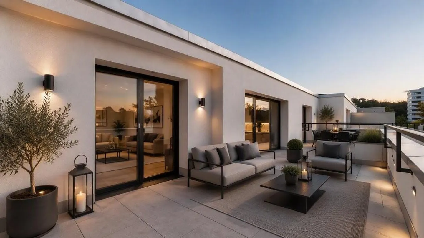 Appartamento attico elegante con oltre 100 metri quadrati di terrazza sul tetto - Foto 11 di 12