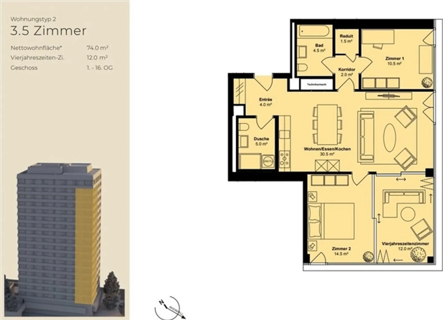 «Rhyfalltower - Herausragend wohnen» - Foto 8 von 9