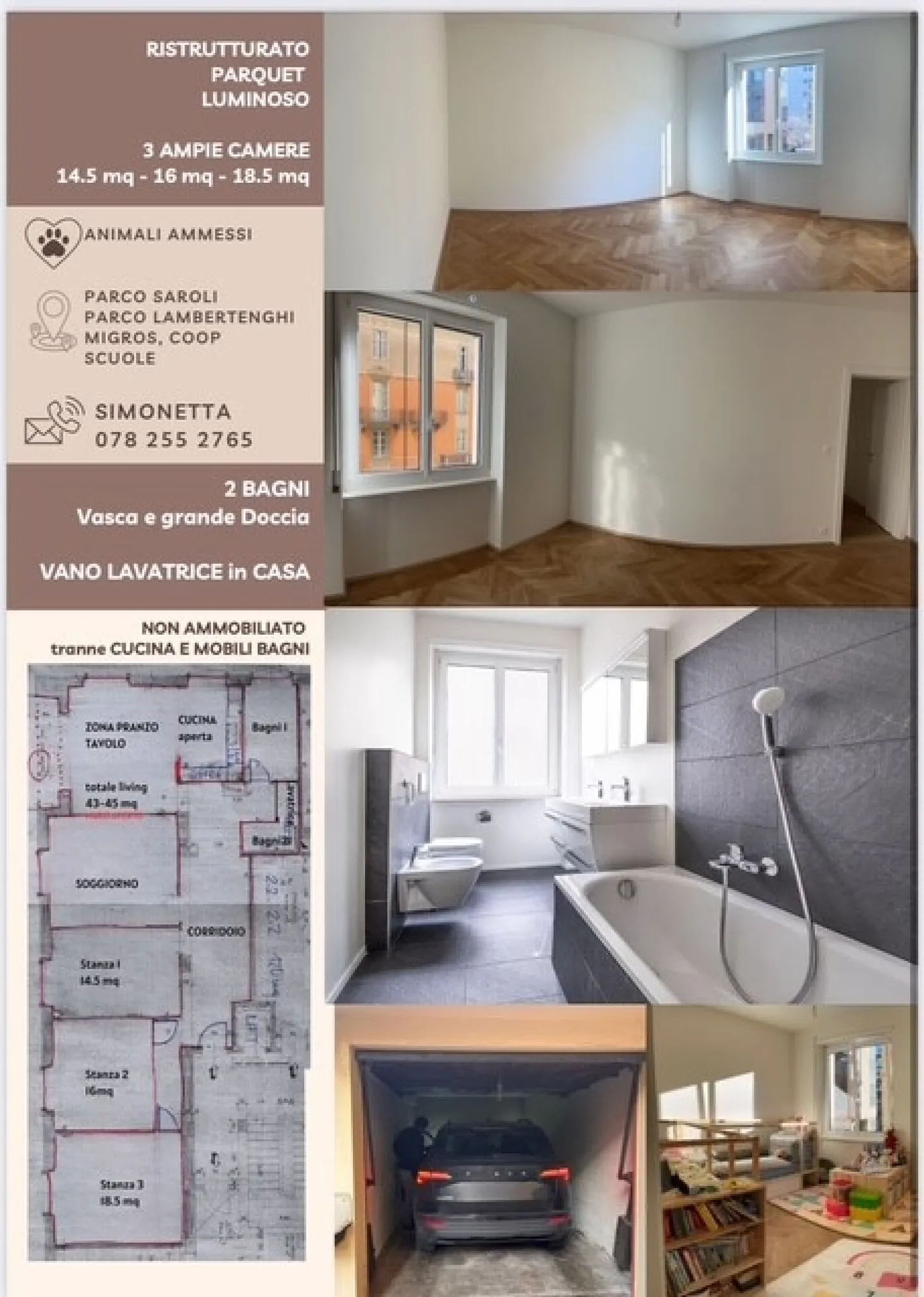 Recherche d'un locataire pour un appartement rénové de 4.5 pièces au centre de Lugano - Photo 1 sur 2