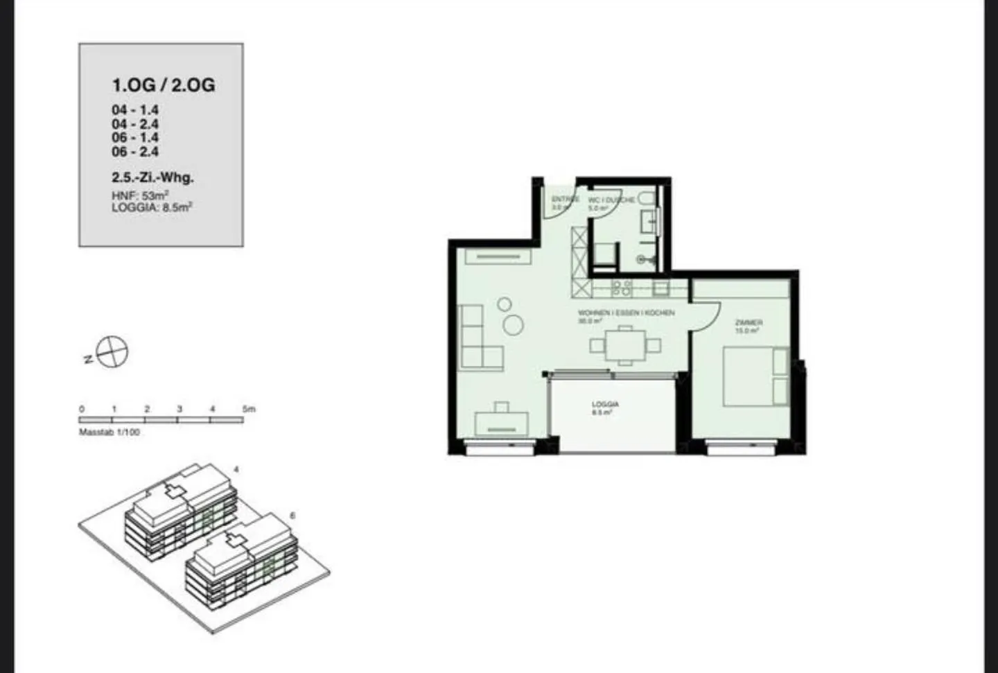 Sublet from November, 2.5 room furnished (min. 8 months) - Photo 9 of 9