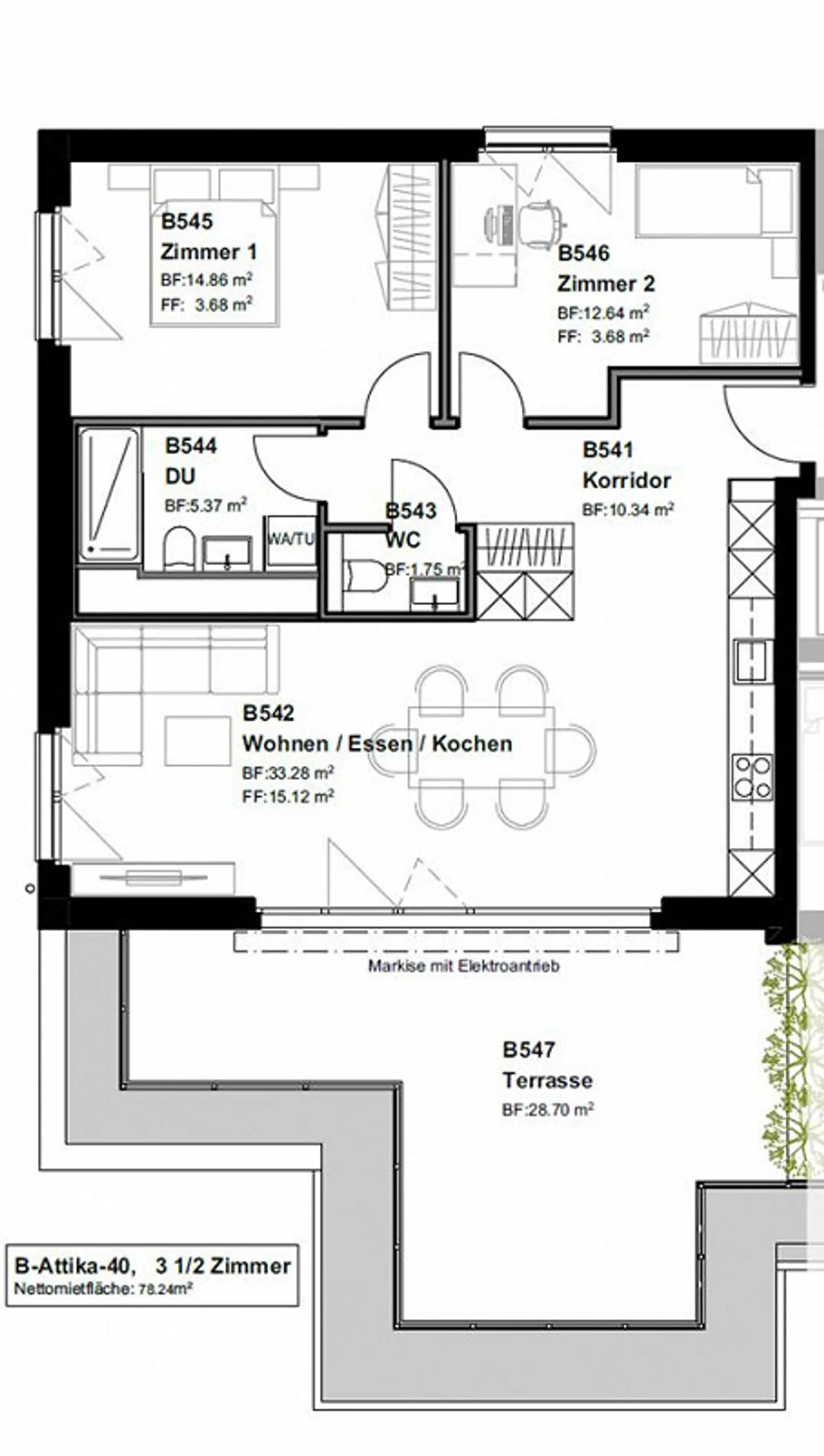 Moderno appartamento attico di 3,5 stanze con vista panoramica - Foto 15 di 15