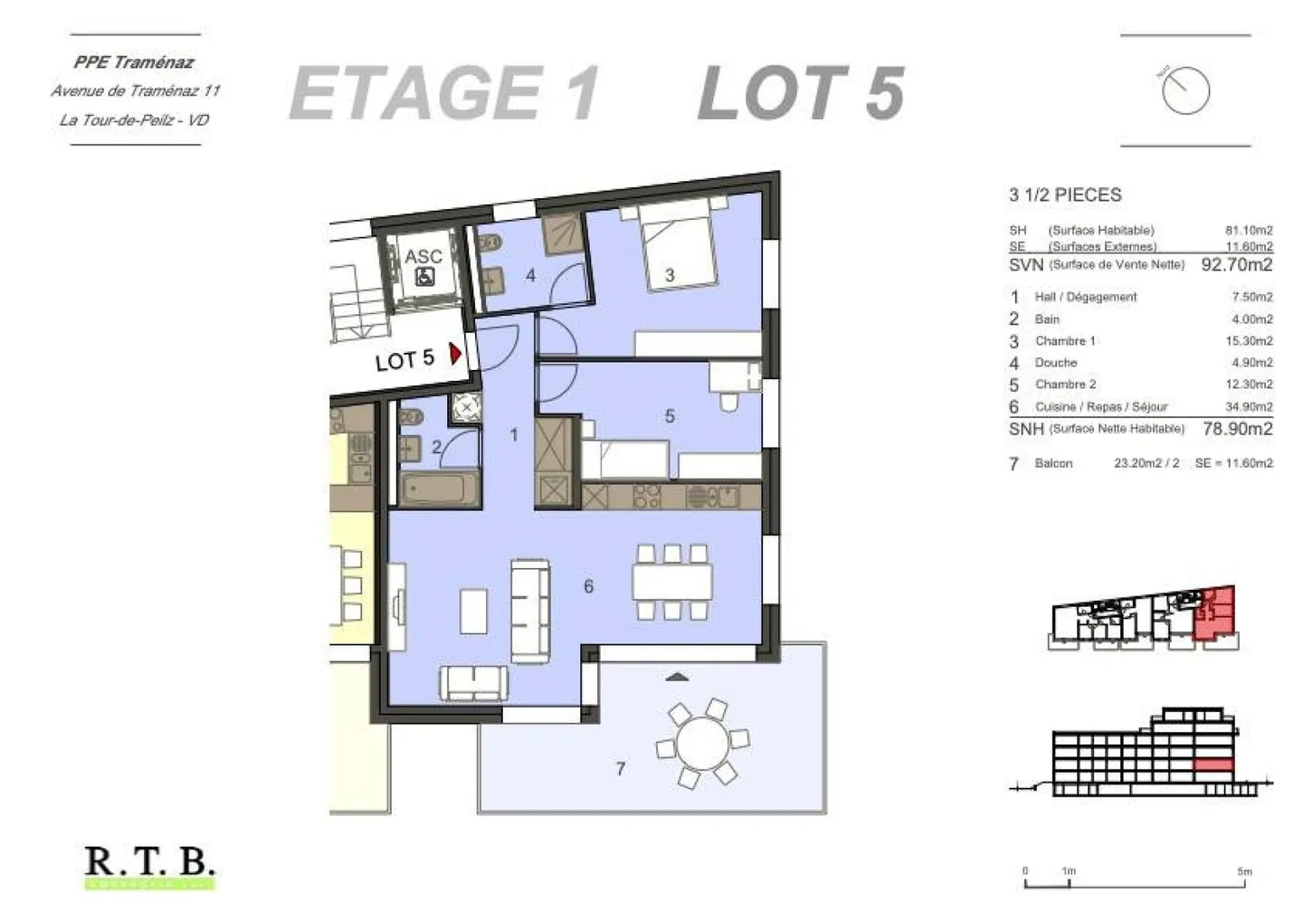 3.5-room apartment in La Tour-de-Peilz - Photo 11 of 17