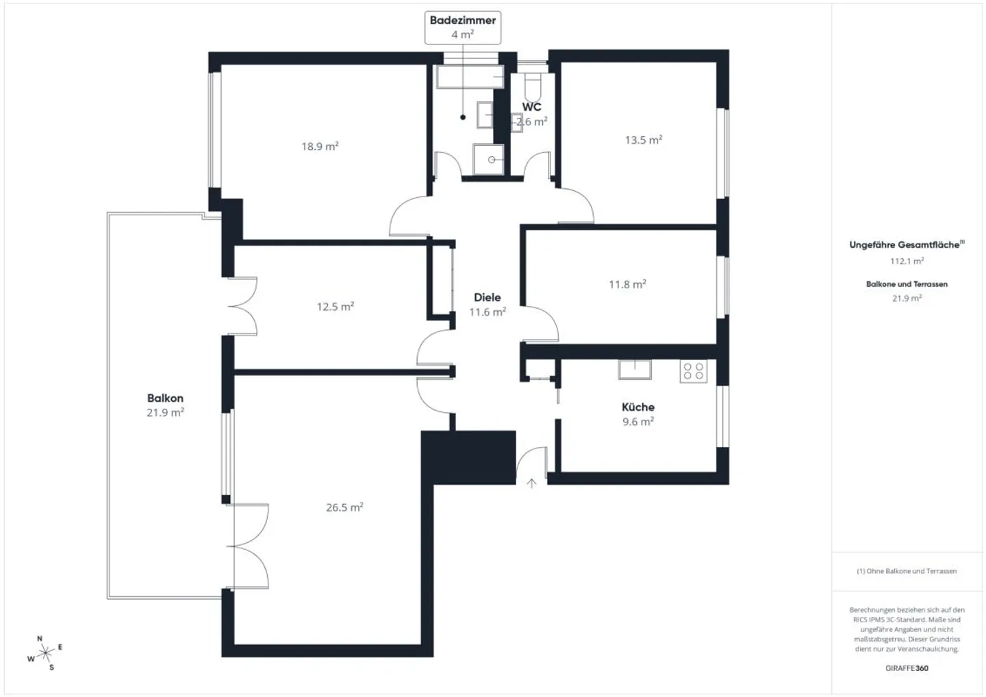 Appartamento familiare parzialmente ristrutturato in una posizione di quartiere ideale - Foto 14 di 14