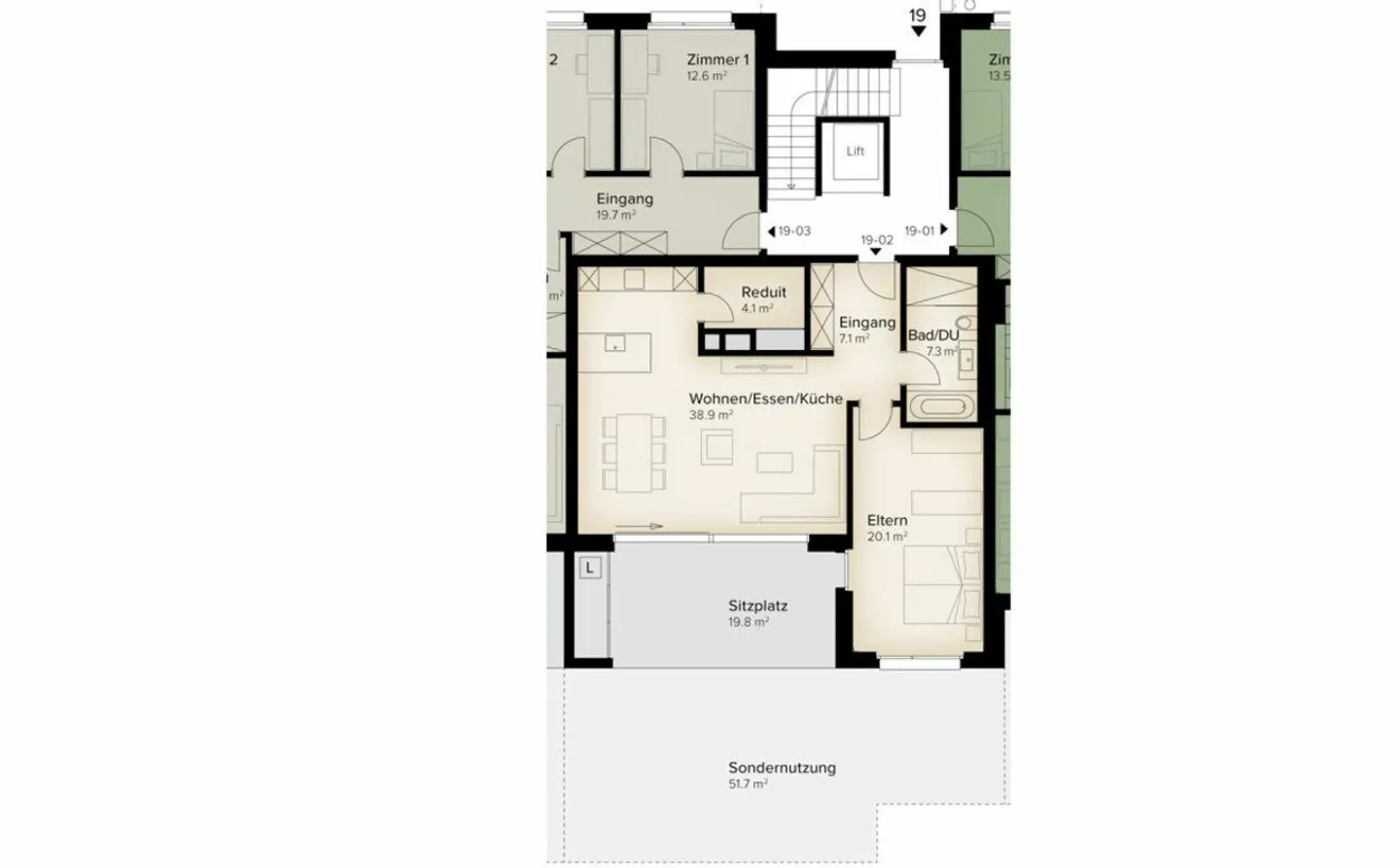 Modernes 2.5-Zimmer-Apartment - Foto 9 von 12