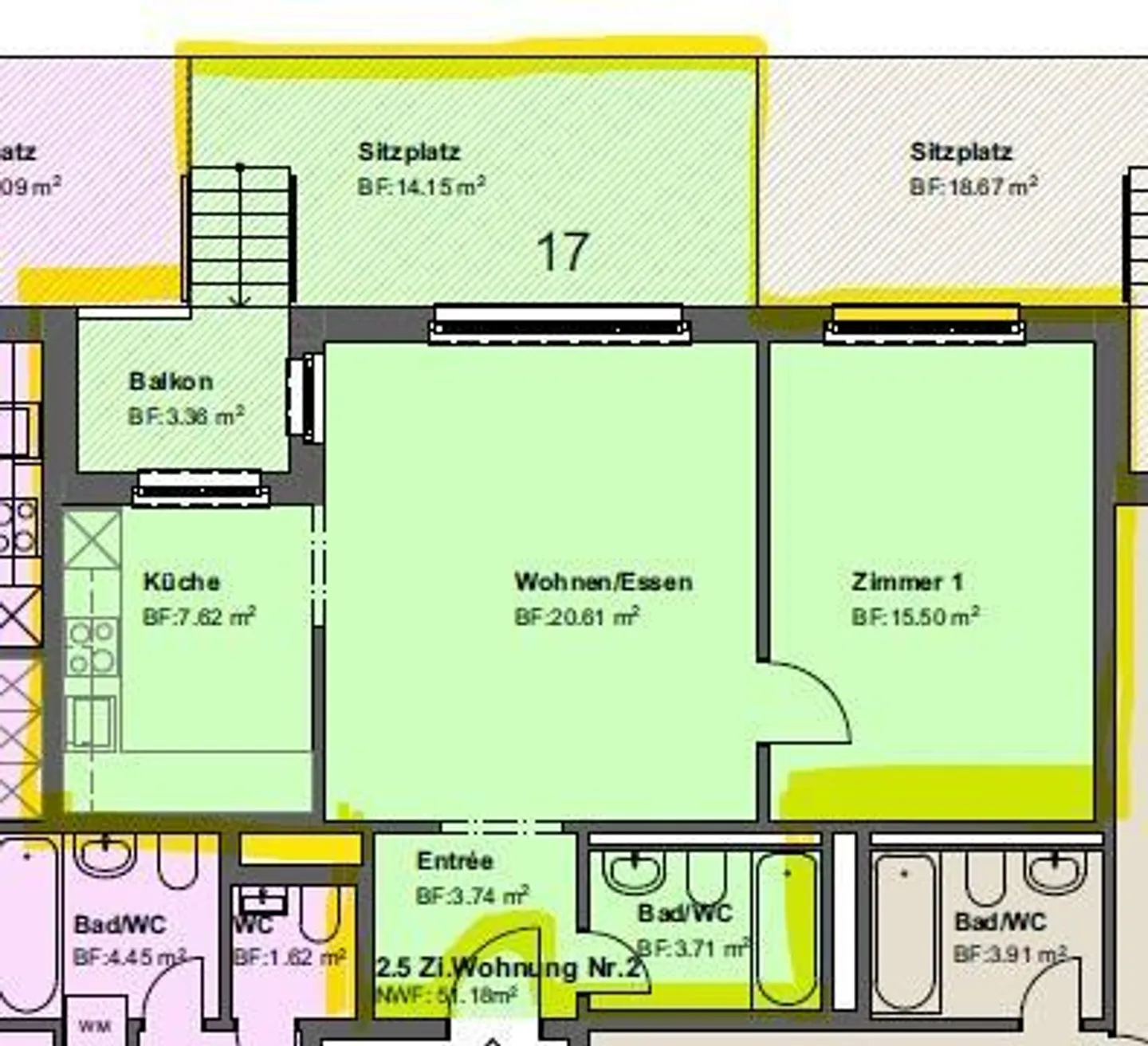 Zentrale 2.5 Zimmerwohnung - Foto 8 von 8