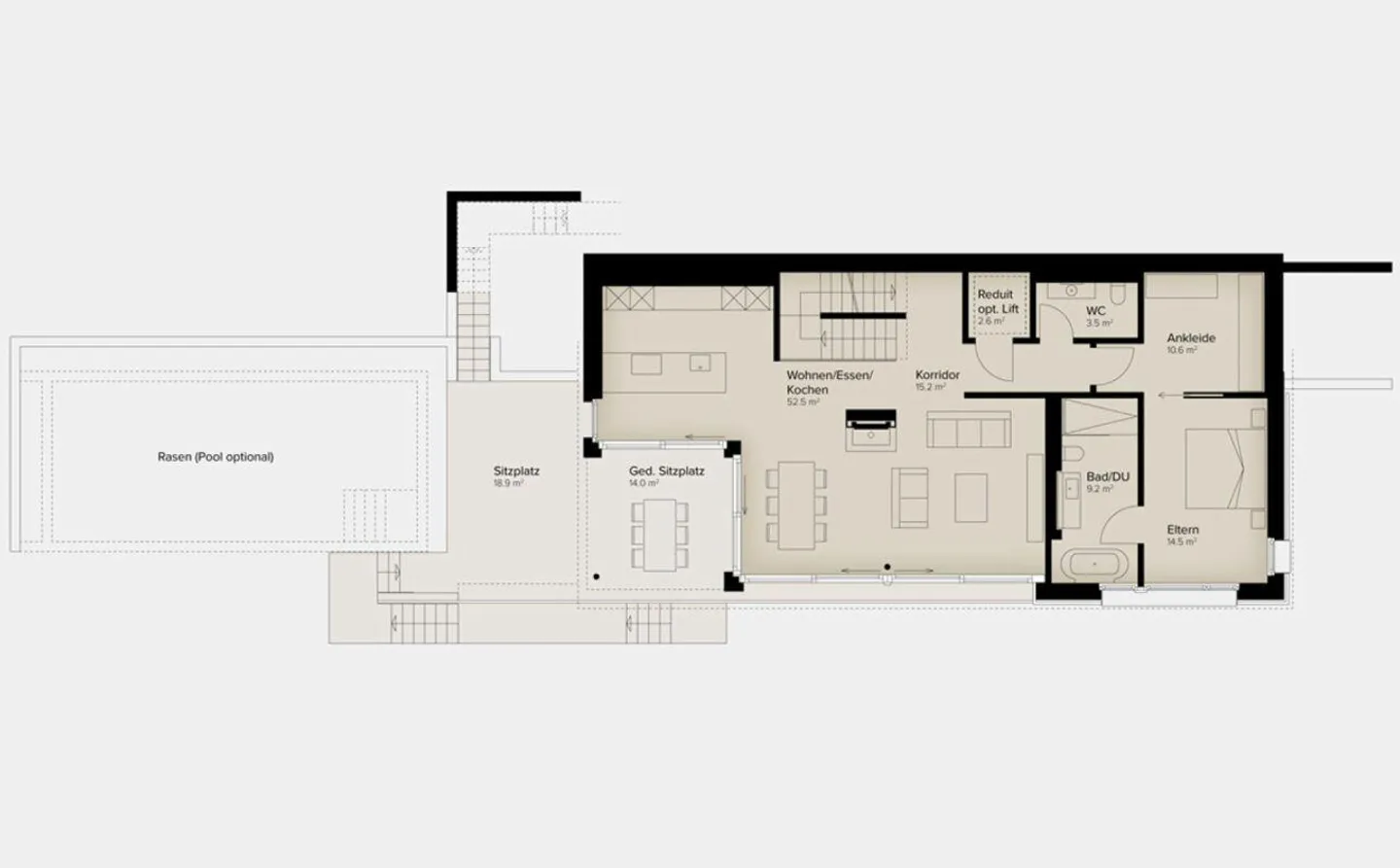 Luxuriöses Einfamilienhaus mit Pool - Foto 13 von 14