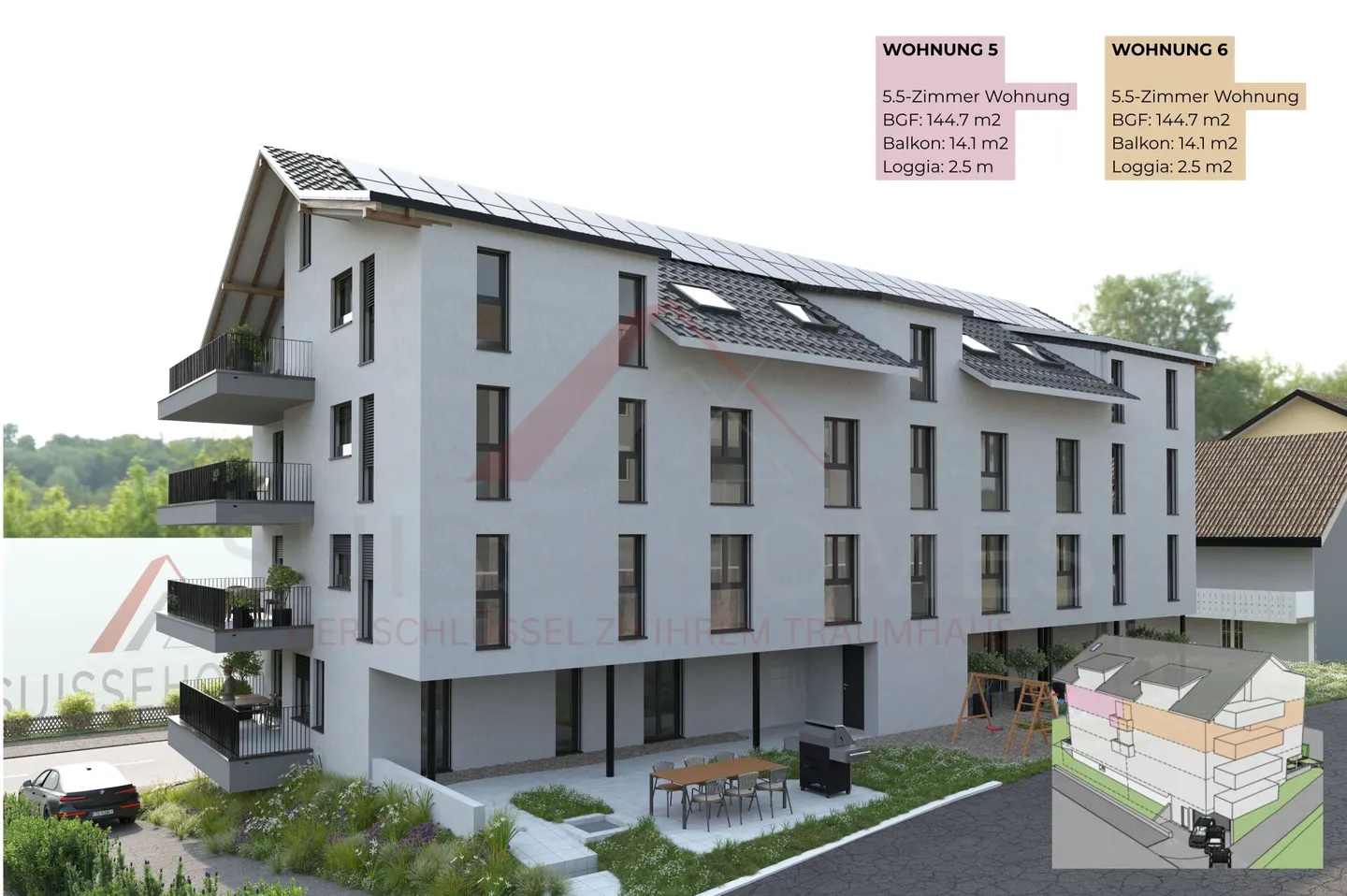 High-Quality Living with Style & Space - 5½-Room Condominium «RESIDENCE CENTRO» (2nd Floor) South - Photo 15 of 16