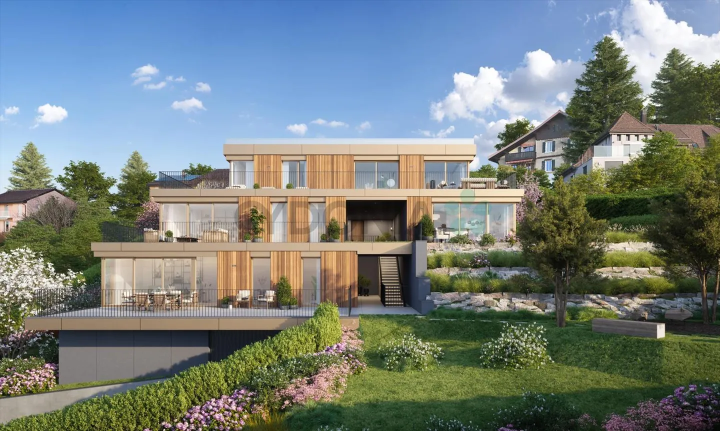 Zu verkaufen Neubau-Projekt in Lutry? Außergewöhnliche 4,5-Zimmer-Wohnung mit insgesamt 132 m² und Terrasse - Foto 1 von 6