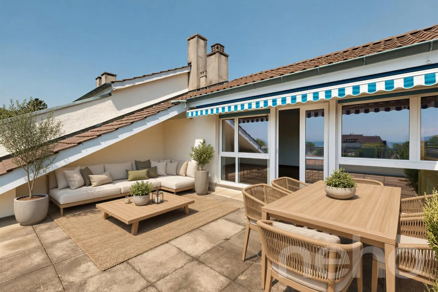 Penthouse of 4.5 rooms of 123m² with terrace of 37m² and panoramic view - Photo 9 of 12