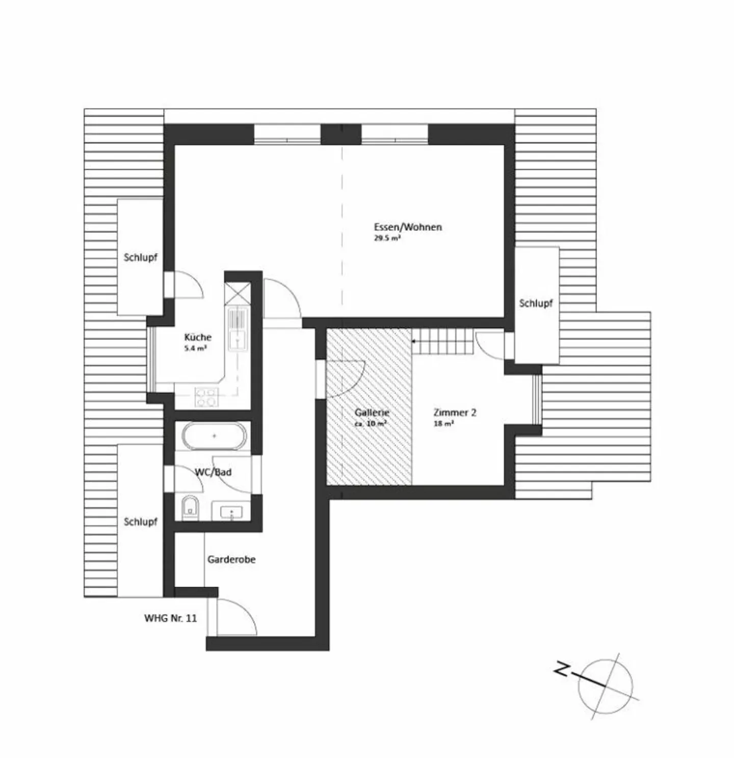Charmante Dachwohnung in Andelfingen - Foto 7 von 9