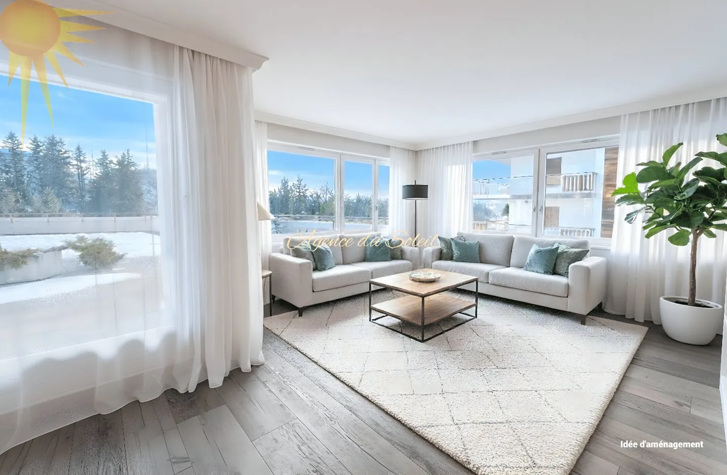 Geräumige außergewöhnliche 5,5-Zimmer-Wohnung im Herzen von Crans! - Foto 1 von 46