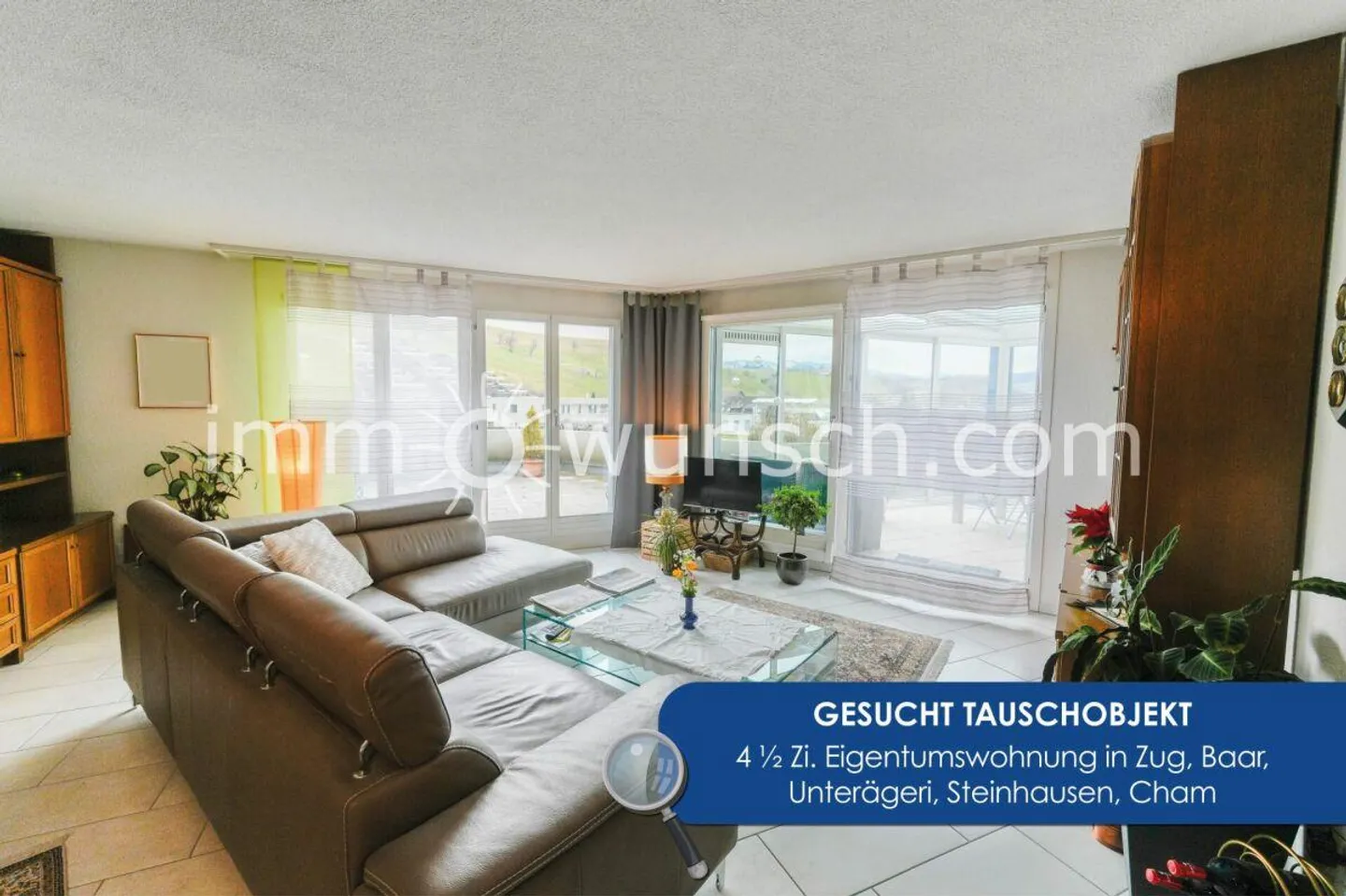 Oggetto di scambio: Luminoso appartamento in condominio di 4 ½ locali con bella vista sulla Rigi - Foto 1 di 6