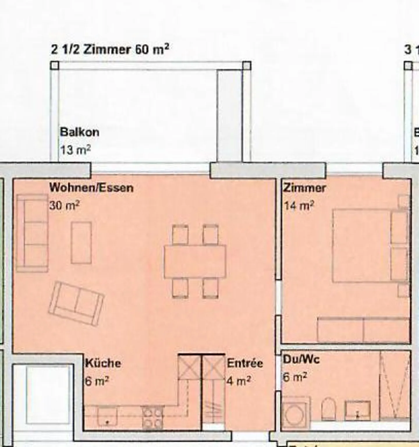 Appartamento moderno 2,5 locali con lavatrice/asciugatrice privata e patio dal 1° settembre. - Foto 11 di 11