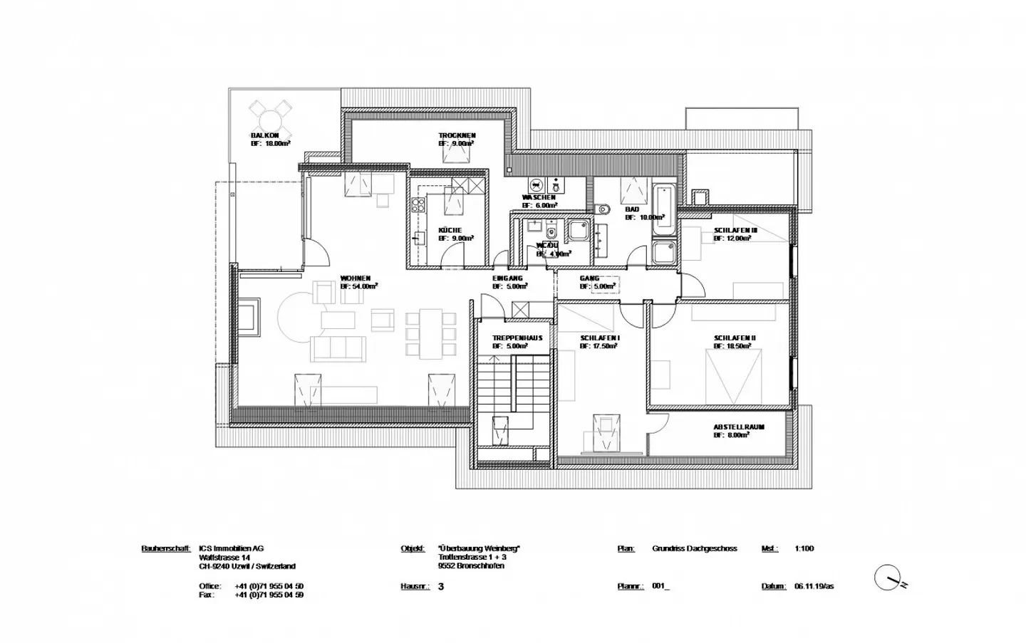 Appartamento mansardato, recentemente ristrutturato, grande e tranquillo, adiacente a Wil - Foto 15 di 17