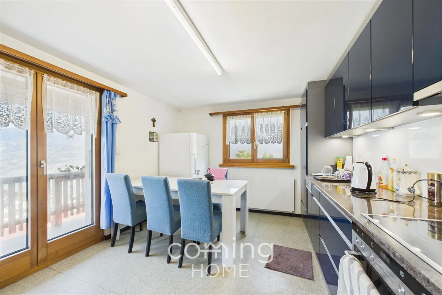 Living above the Rhone Valley: Renovated 3.5-room apartment in Ergisch with panoramic view - Photo 1 of 9