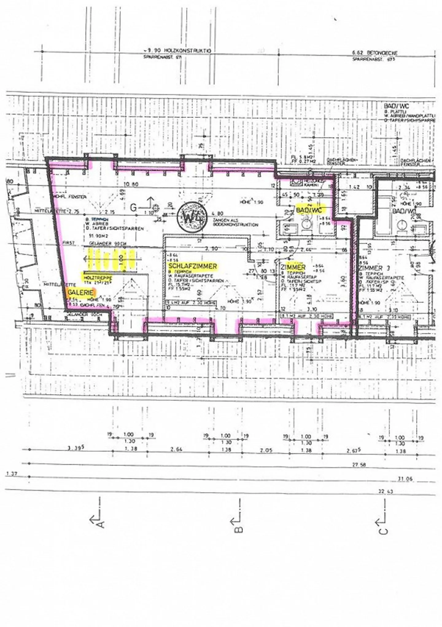 Appartement en duplex de 3,5 pièces récemment rénové de 174m2 - Photo 12 sur 12