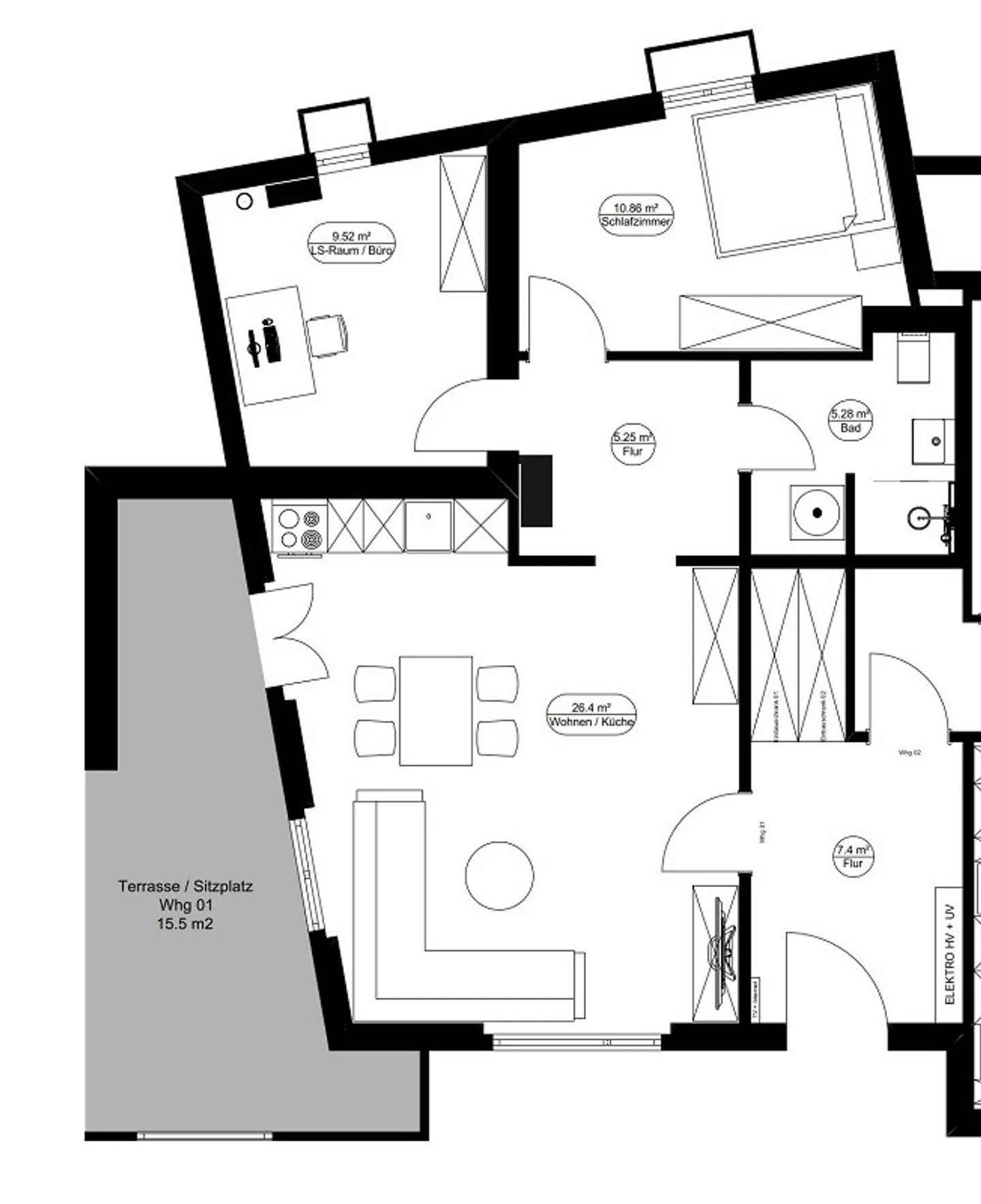 Modern 2.5-room apartment with terrace and panoramic view - Photo 18 of 18