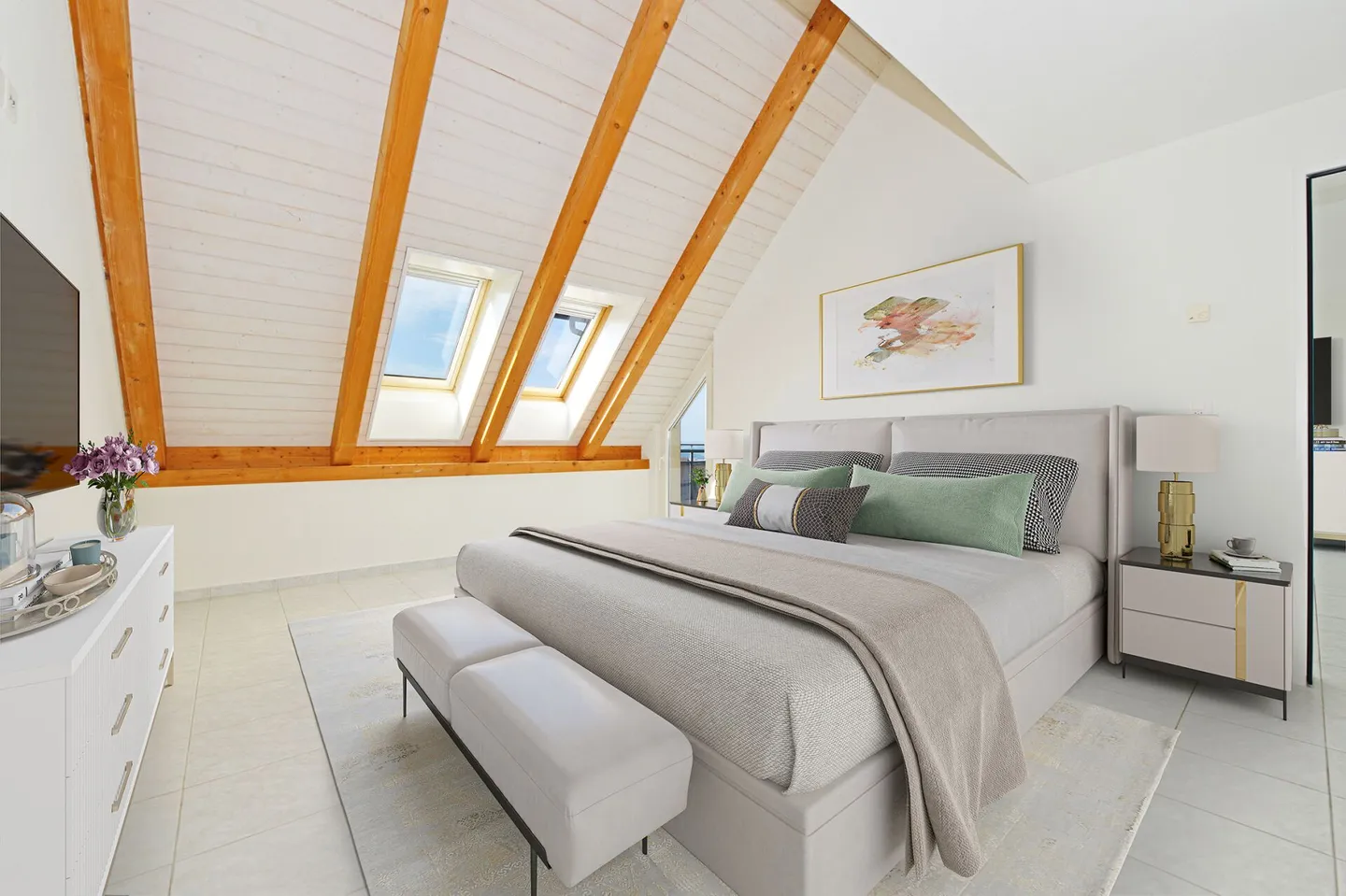 Attractive 2.5 attic apartment with fantastic views of the mountains - Photo 10 of 24