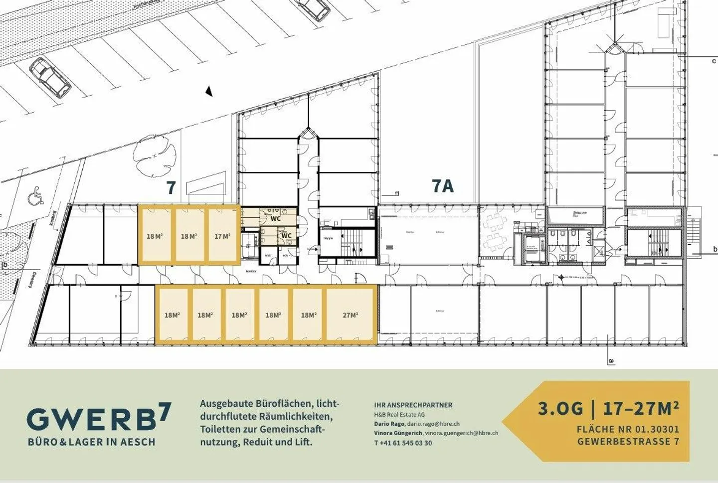 GWERB7 - jusqu'à 170m² et bureaux individuels pour votre nouveau siège social à Aesch - Photo 7 sur 7