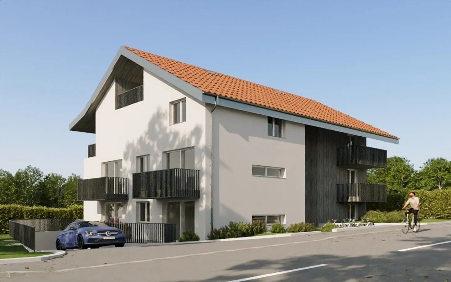 À vendre - Magnifique appartement neuf de 3,5 pièces à Chavannes-les-Forts (FR) - Photo 2 sur 7