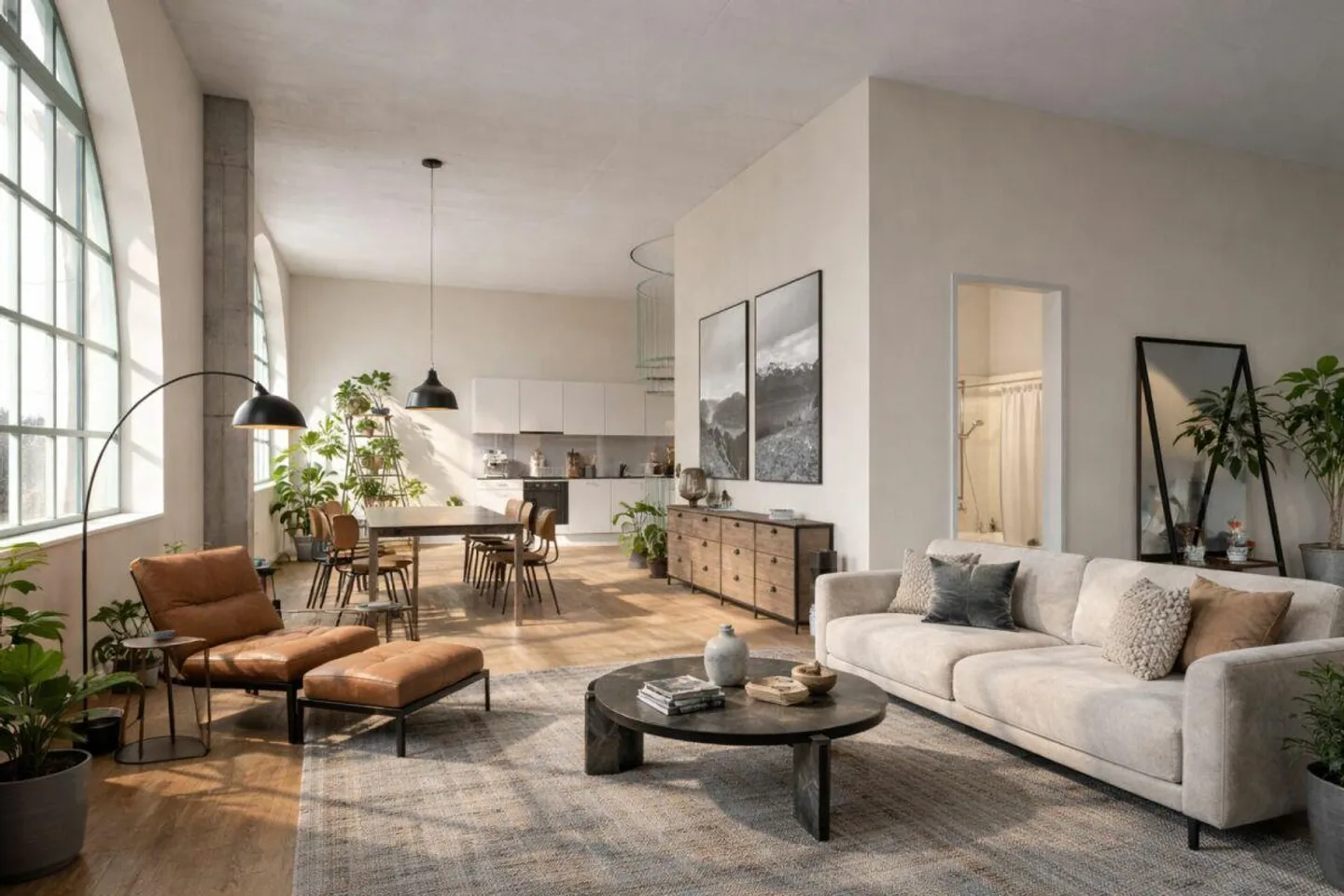 Einzigartiges Loft mit Terrasse und Fenstern - Foto 2 von 8