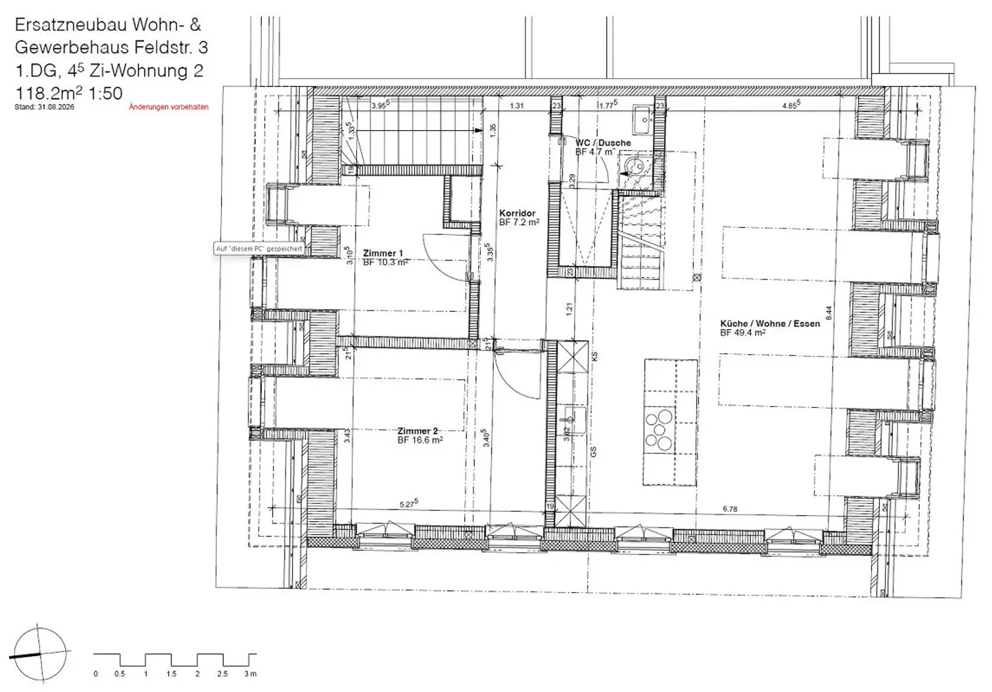First rental: Spacious 4.5-room maisonette apartment in replacement new building - Photo 21 of 21