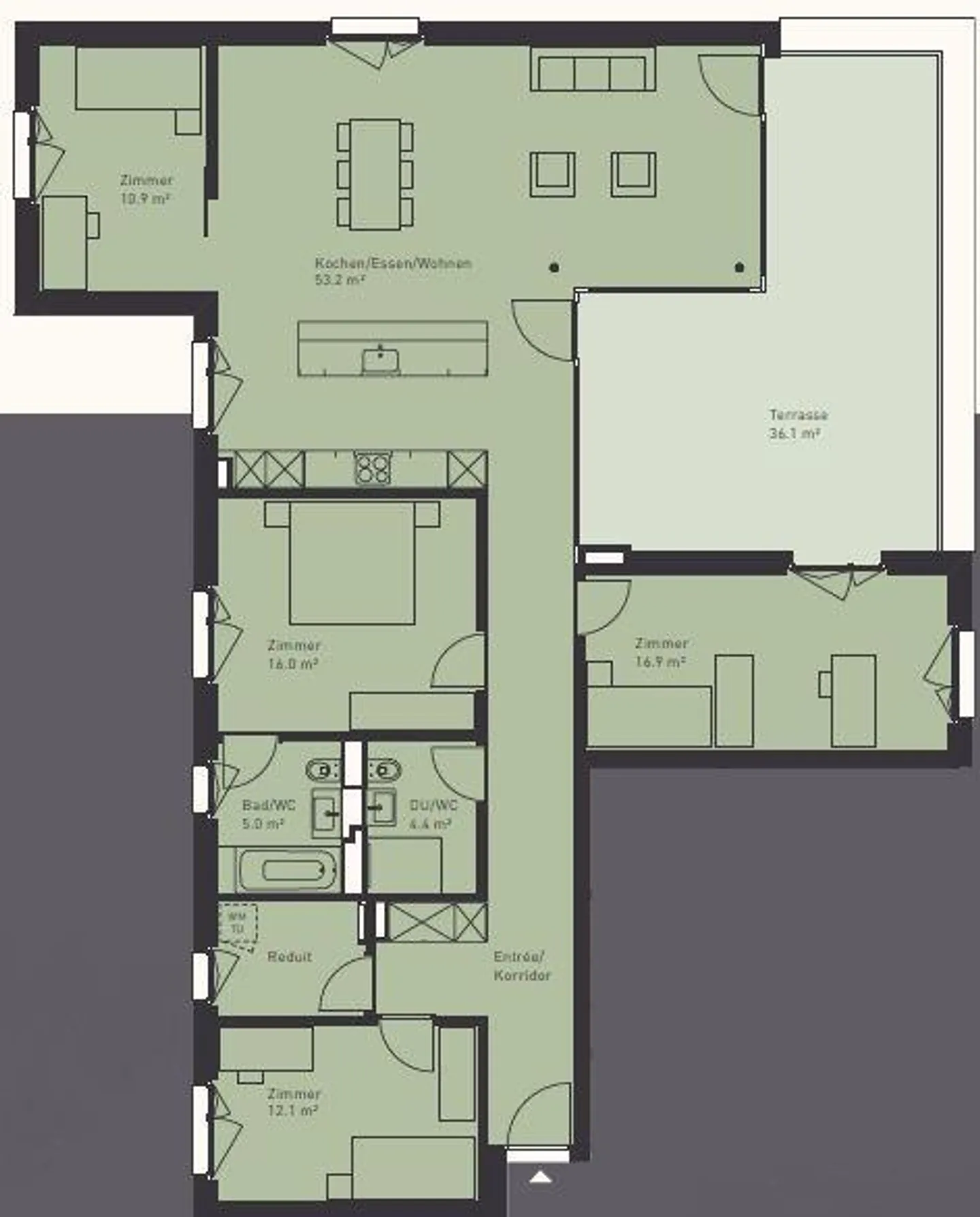 Geräumige Attikawohnung - Foto 2 von 10