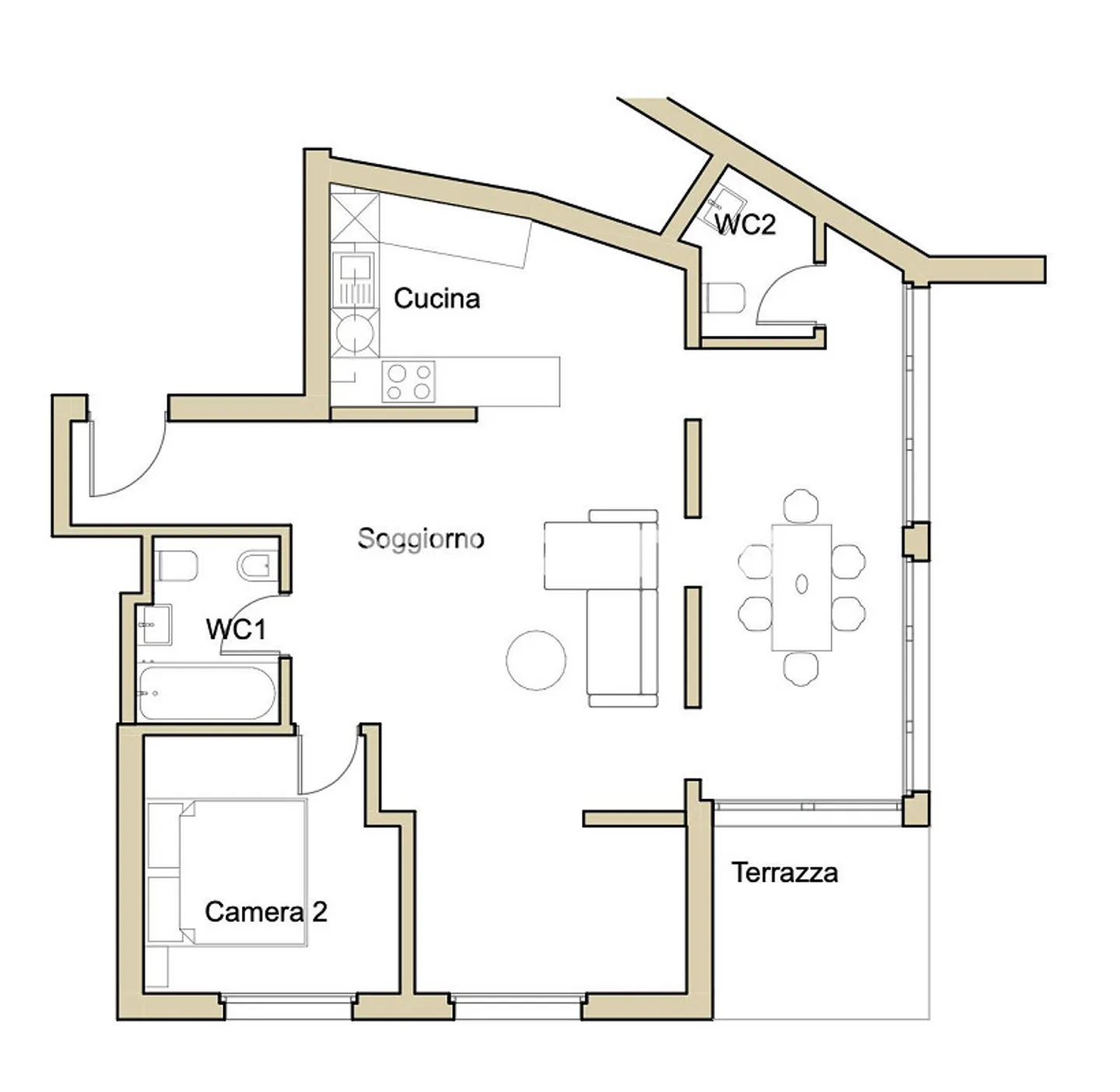 GRAND APPARTEMENT DE 2.5 PIÈCES AVEC PETITE TERRASSE ET VUE PARTIELLE SUR LE LAC AVEC PLACE DE PARKING - Photo 12 sur 13