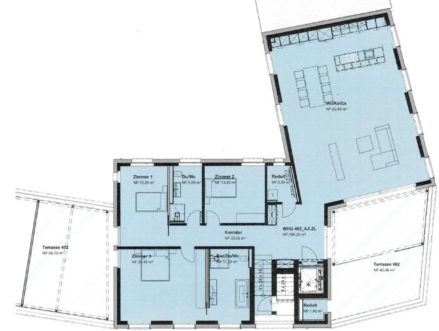 Exclusive penthouse apartment with two terraces in the heart of Einsiedeln - Photo 12 of 12