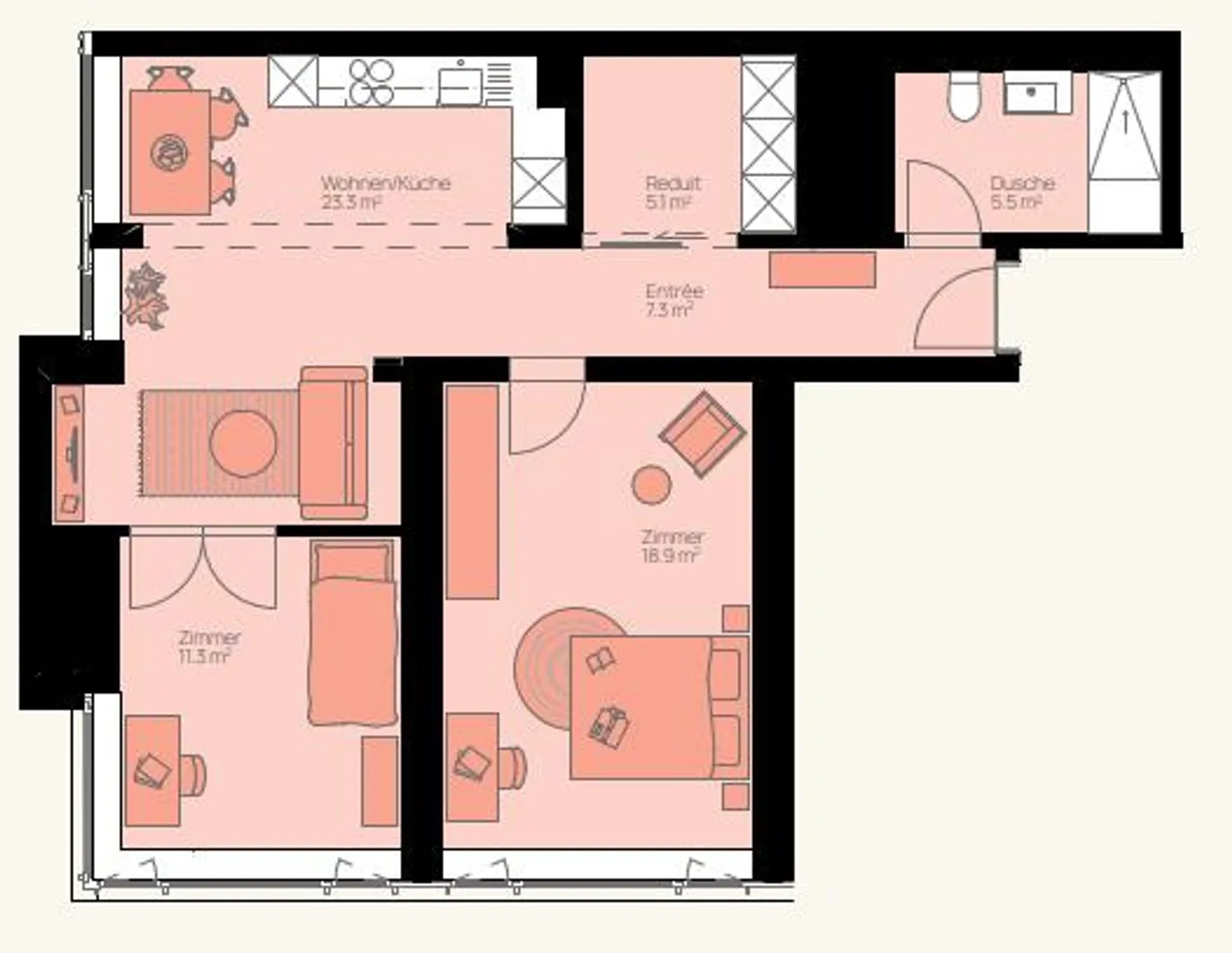 City-Sky-Living: Appartamento 3.5 stanze con panorama - Foto 6 di 6
