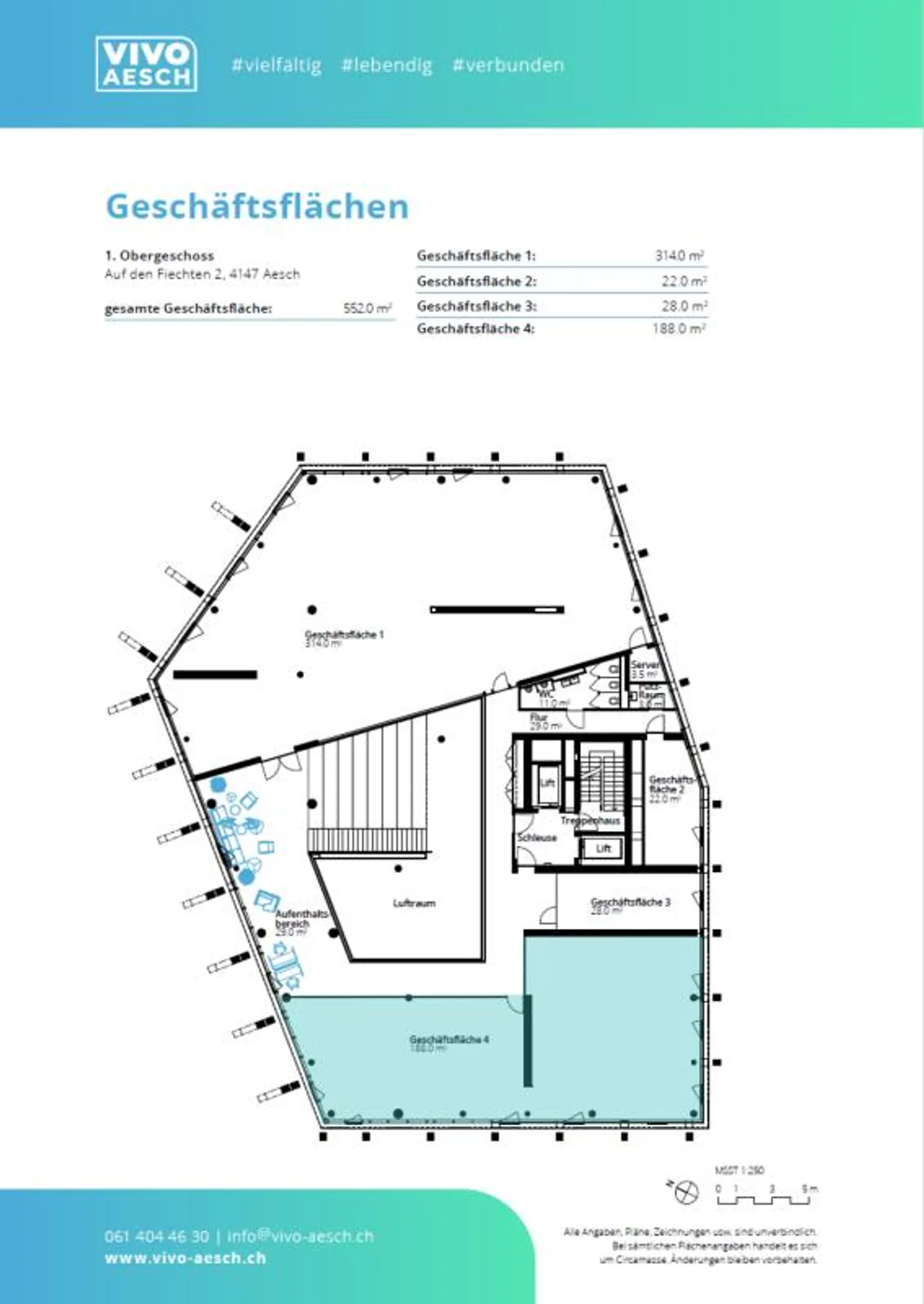 Espace commercial spacieux de 100 m² - utilisation polyvalente dans Vivo Aesch - Photo 4 sur 8