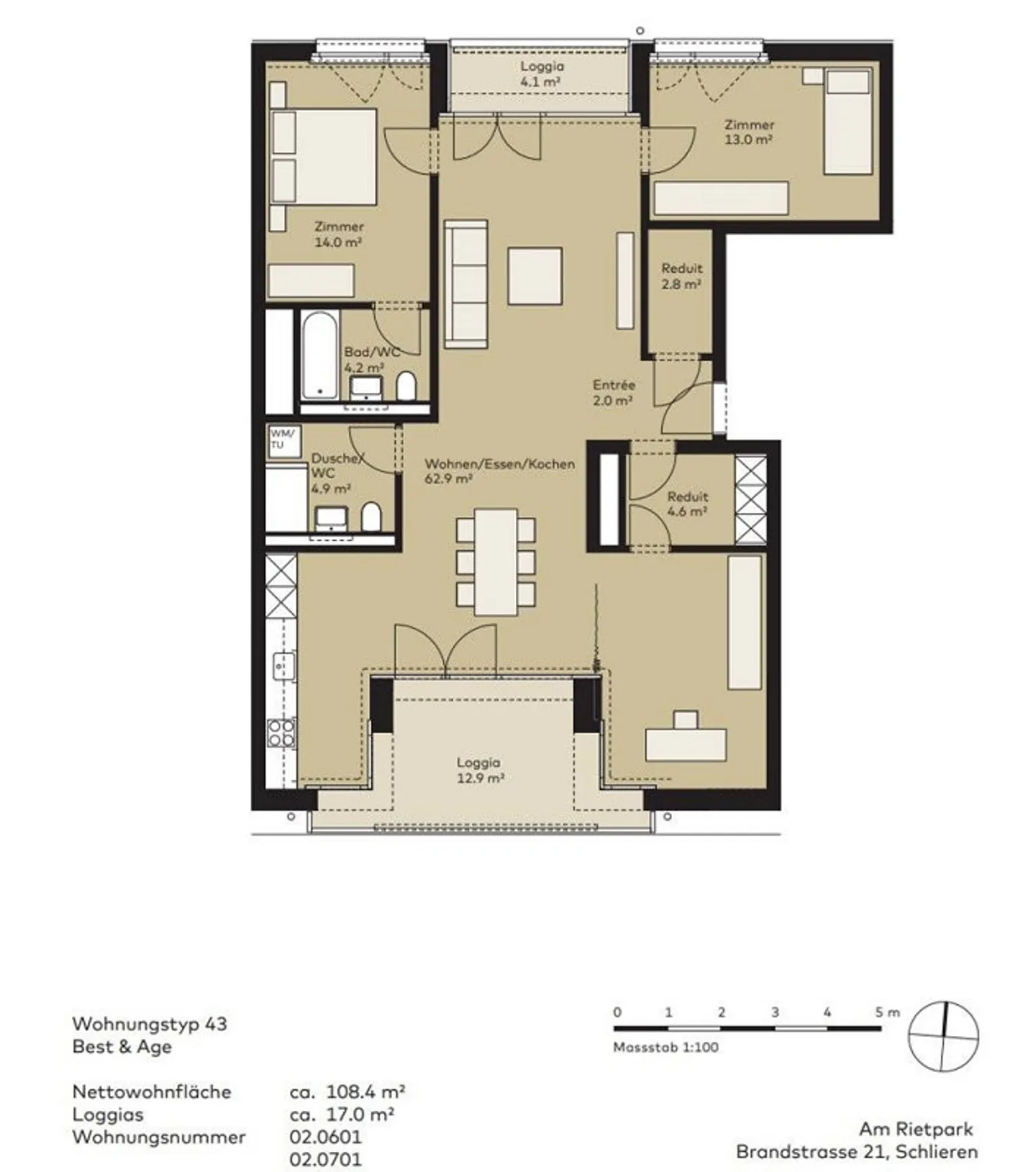 Exklusives Apartment mit Dachpool - Foto 9 von 11