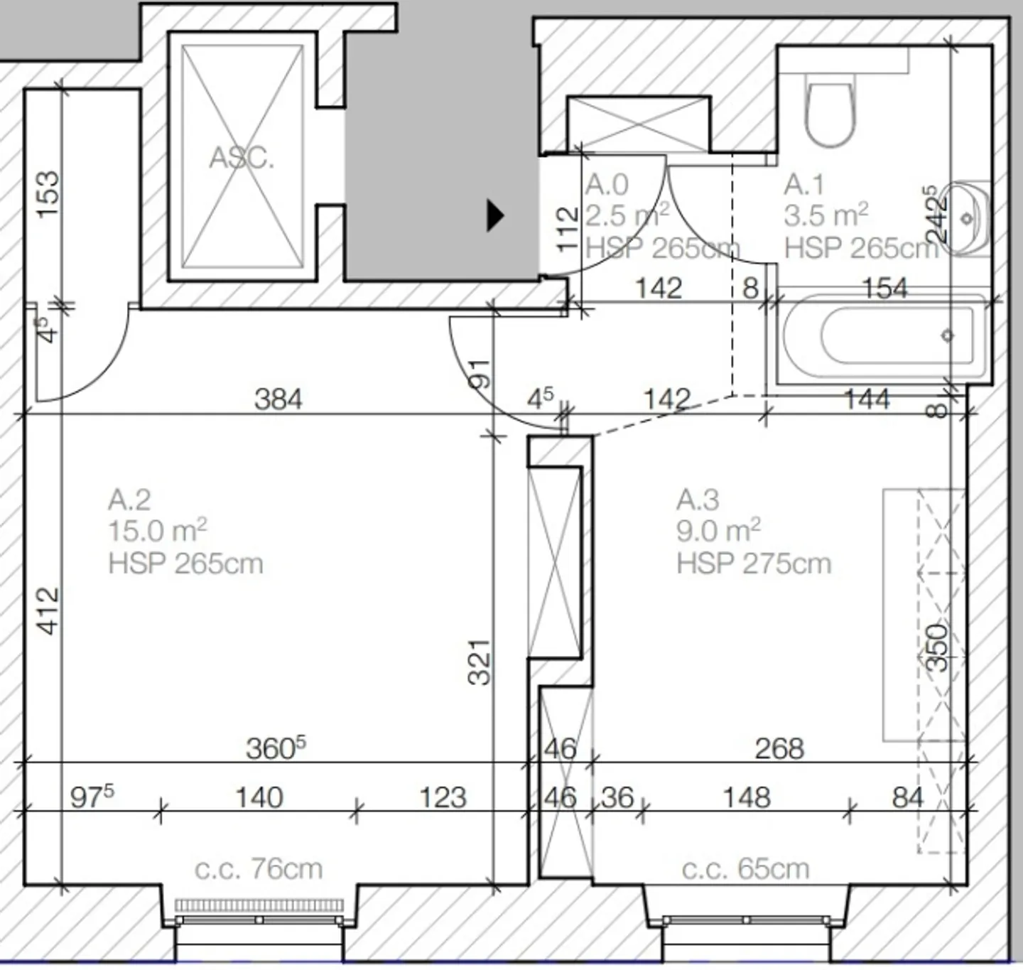 Eaux-vives Bahnhof Studio mit Charakter - Foto 8 von 8