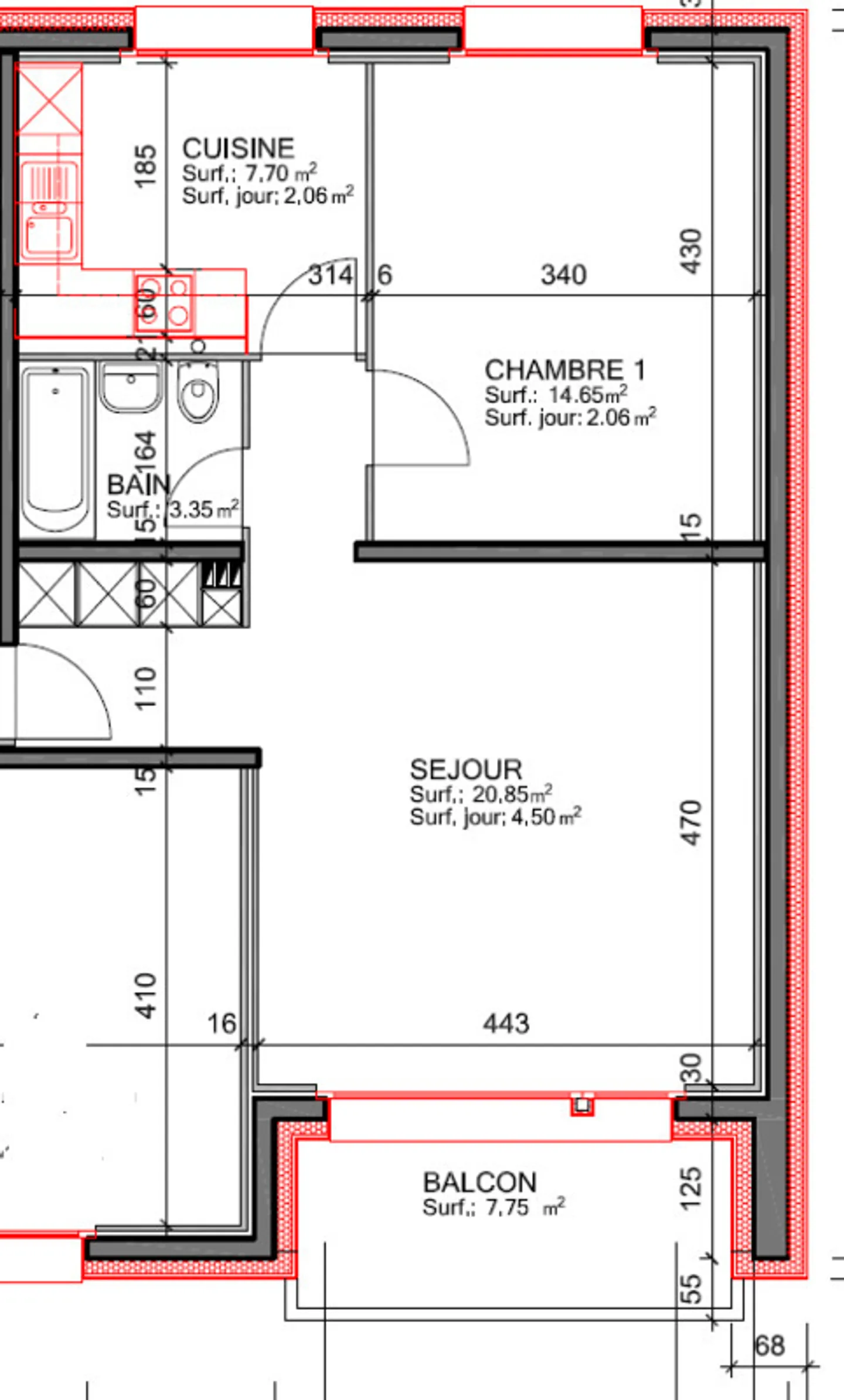 Appartement de 2 pièces avec dégagement - Photo 9 sur 9
