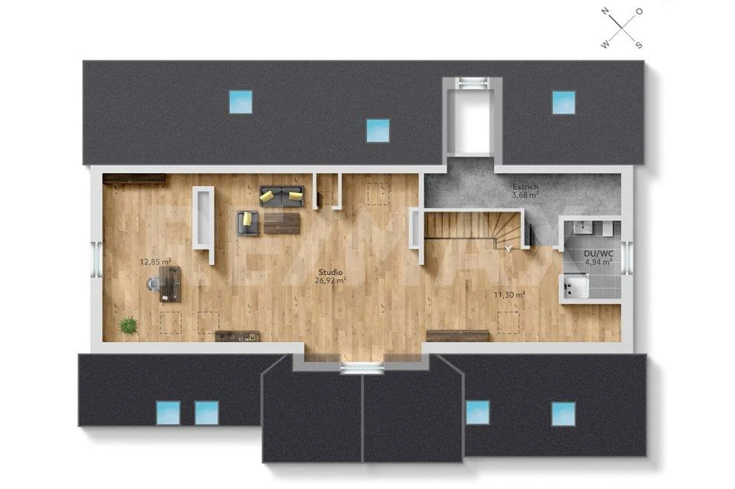 Appartamento duplex di 6 ½ stanze con vista sulle montagne - Vita familiare vicino al Türlersee - Foto 13 di 13