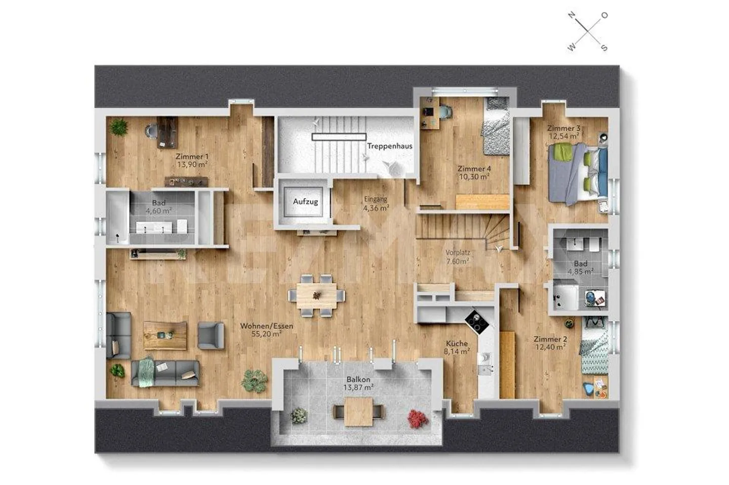 Appartamento duplex di 6 ½ stanze con vista sulle montagne - Vita familiare vicino al Türlersee - Foto 12 di 13