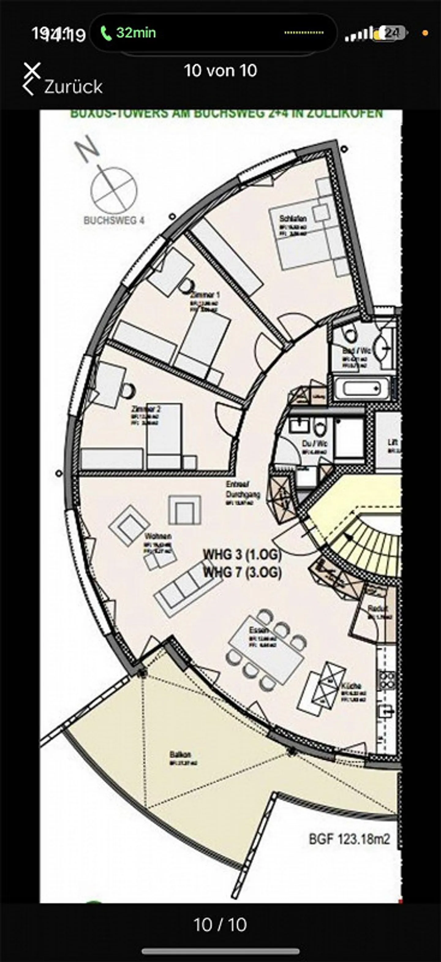 Moderno appartamento di 4,5 stanze con terrazza e lavatrice privata - Foto 10 di 11