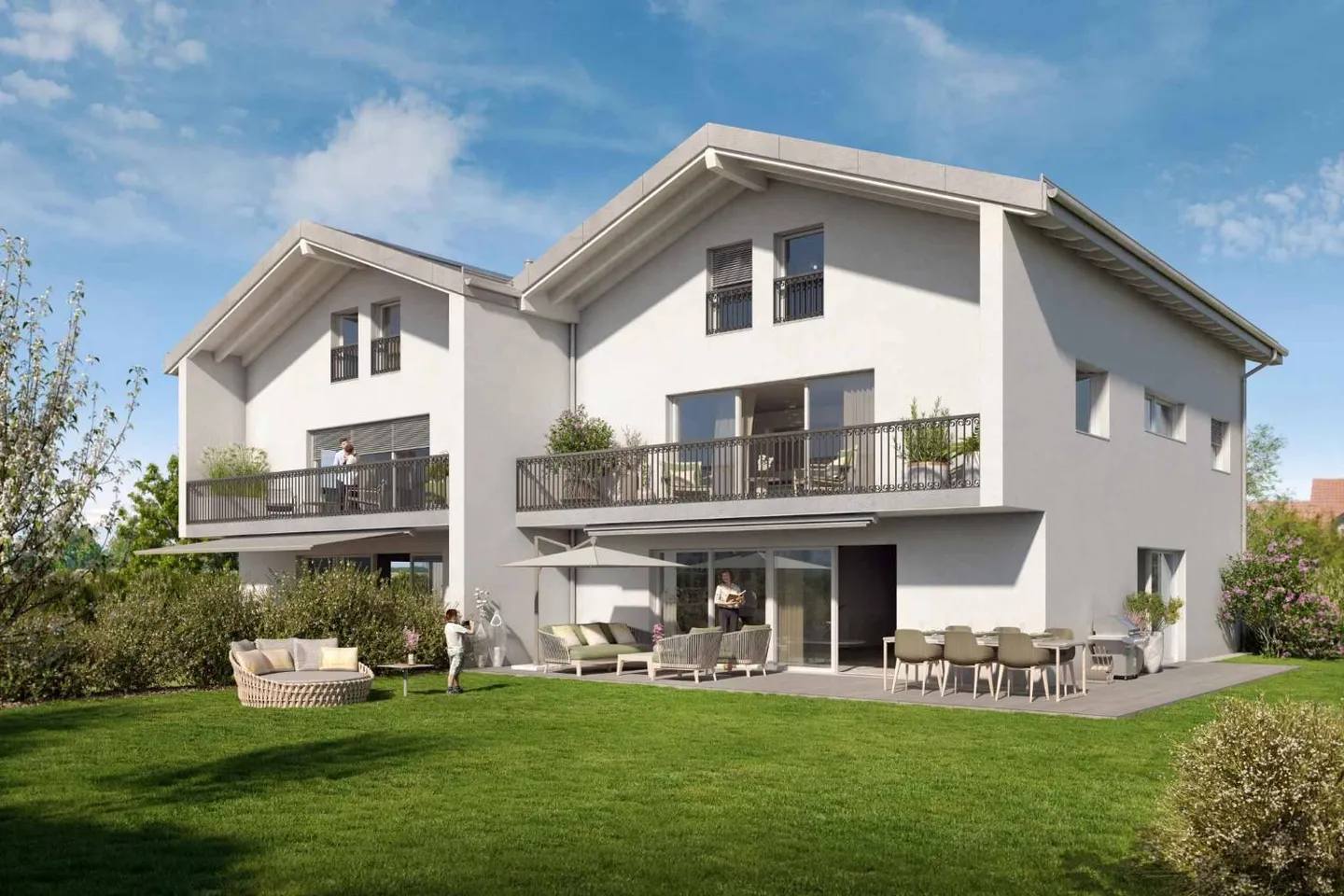 Villa Mitoyenne Contemporaine - Photo 1 sur 8
