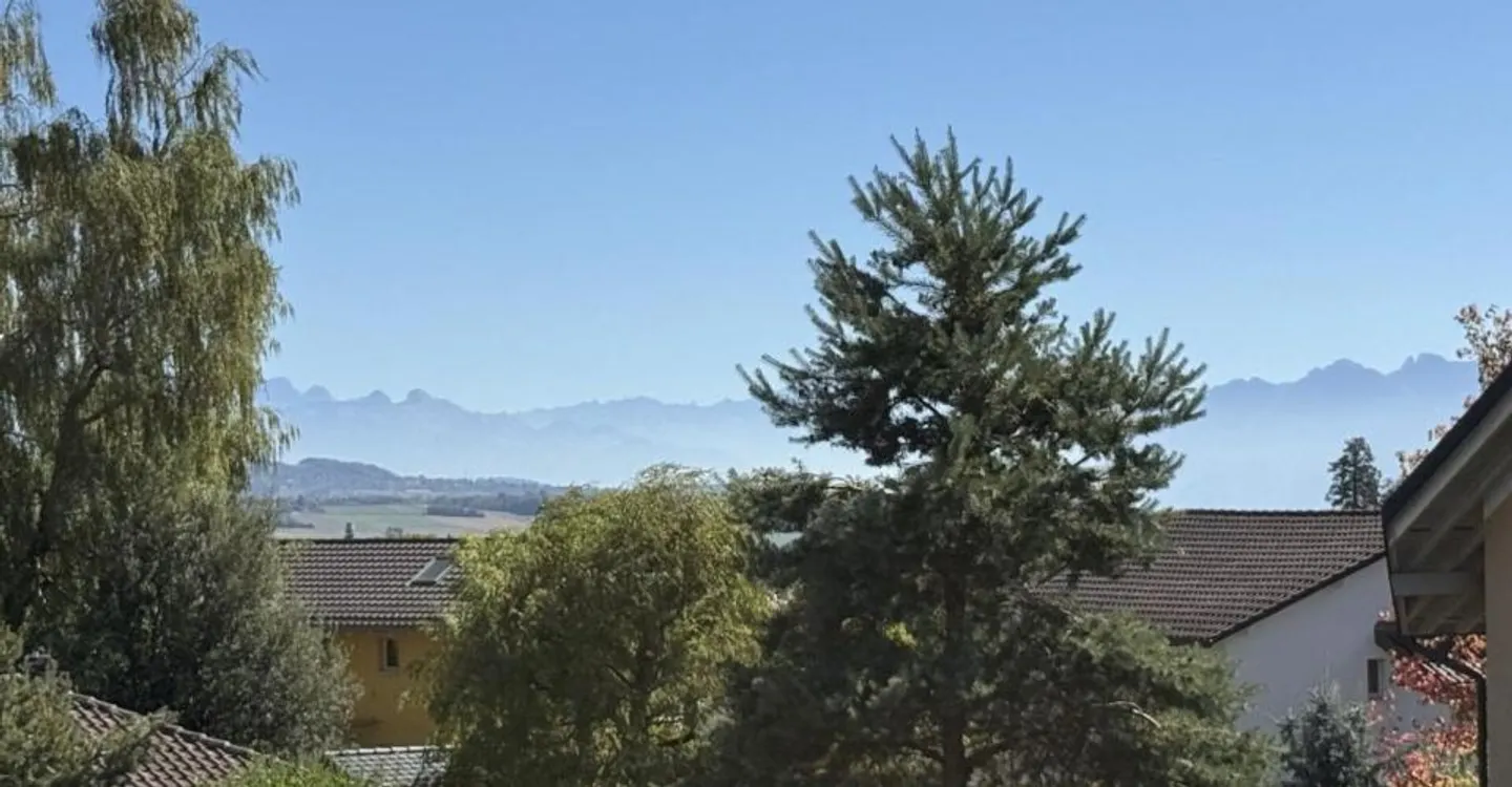 Schöne Wohnung mit herrlichem Blick auf die Alpen und den Jura, 2 Parkplätze - Foto 1 von 13