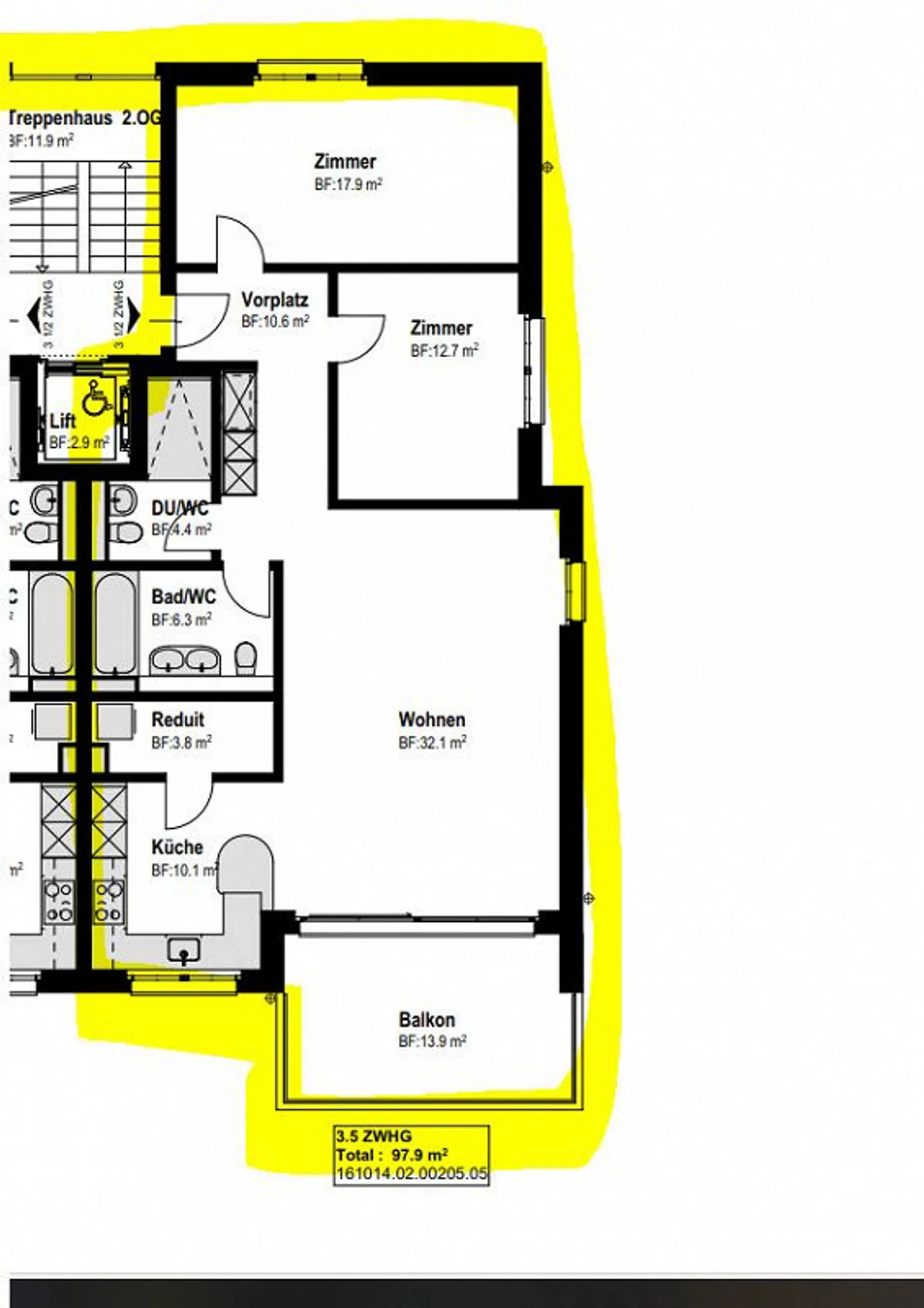 Appartement moderne 3.5 pièces 97qm (construit en 2014) près de Klusplatz - Photo 9 sur 9