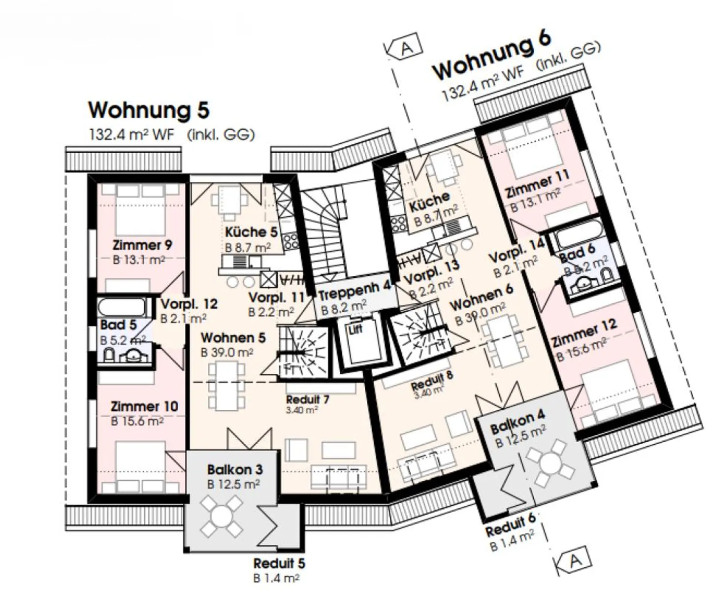 Grosszügige 4.5-Zimmer-Dachwohnung im Zentrum von Madiswil - Foto 7 von 8